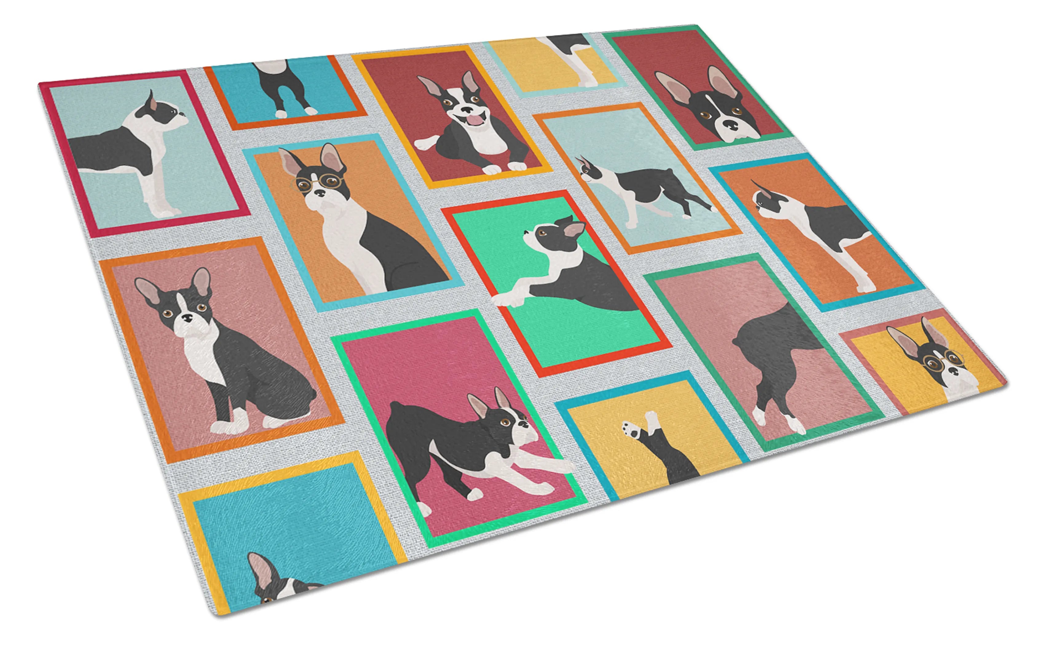 Lots of Dogs Glass Cutting Board - Size: LARGE | Pack Of: 1 | Collection name: Lots of dogs