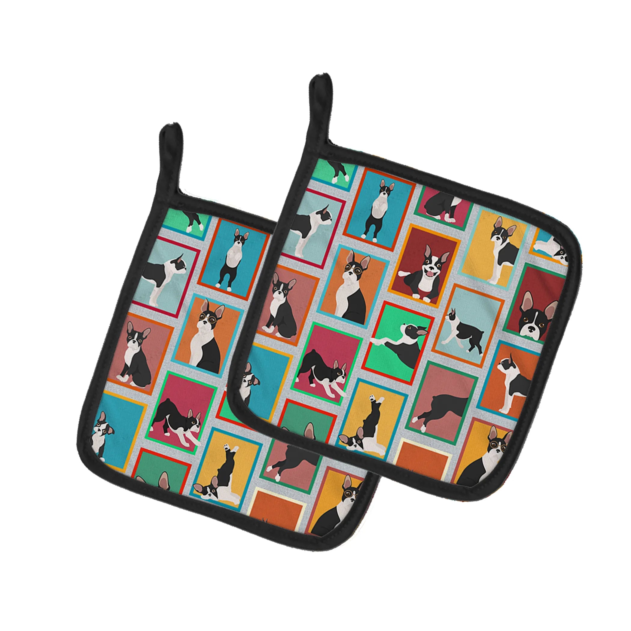 Lots of Dogs Pair of Pot Holders - Size: 7.5HX7.5W | Pack Of: 1 | Collection name: Lots of dogs