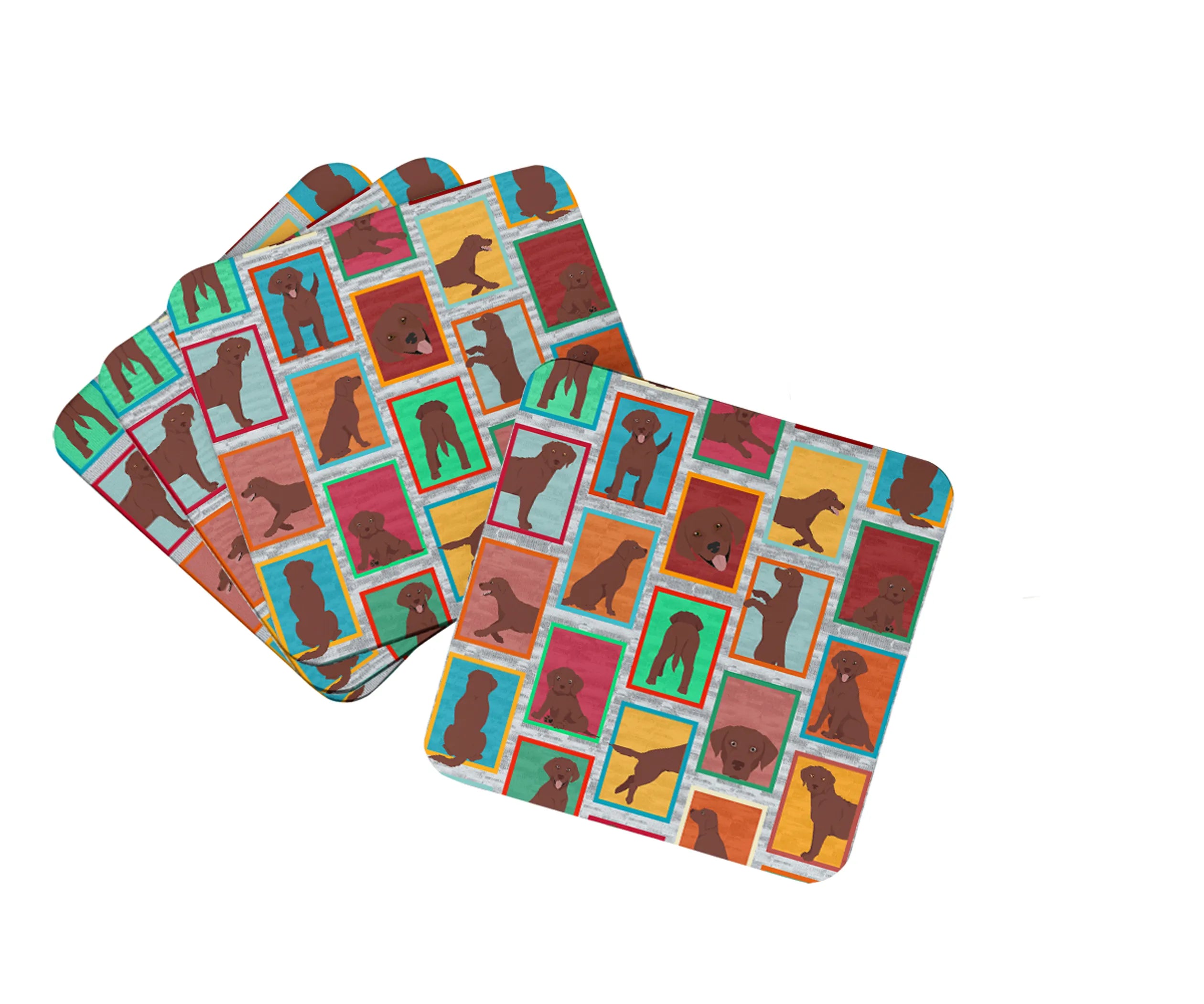 Lots of Dogs Foam Coasters - Size: 3.5 | Pack Of: 1 | Collection name: Lots of dogs