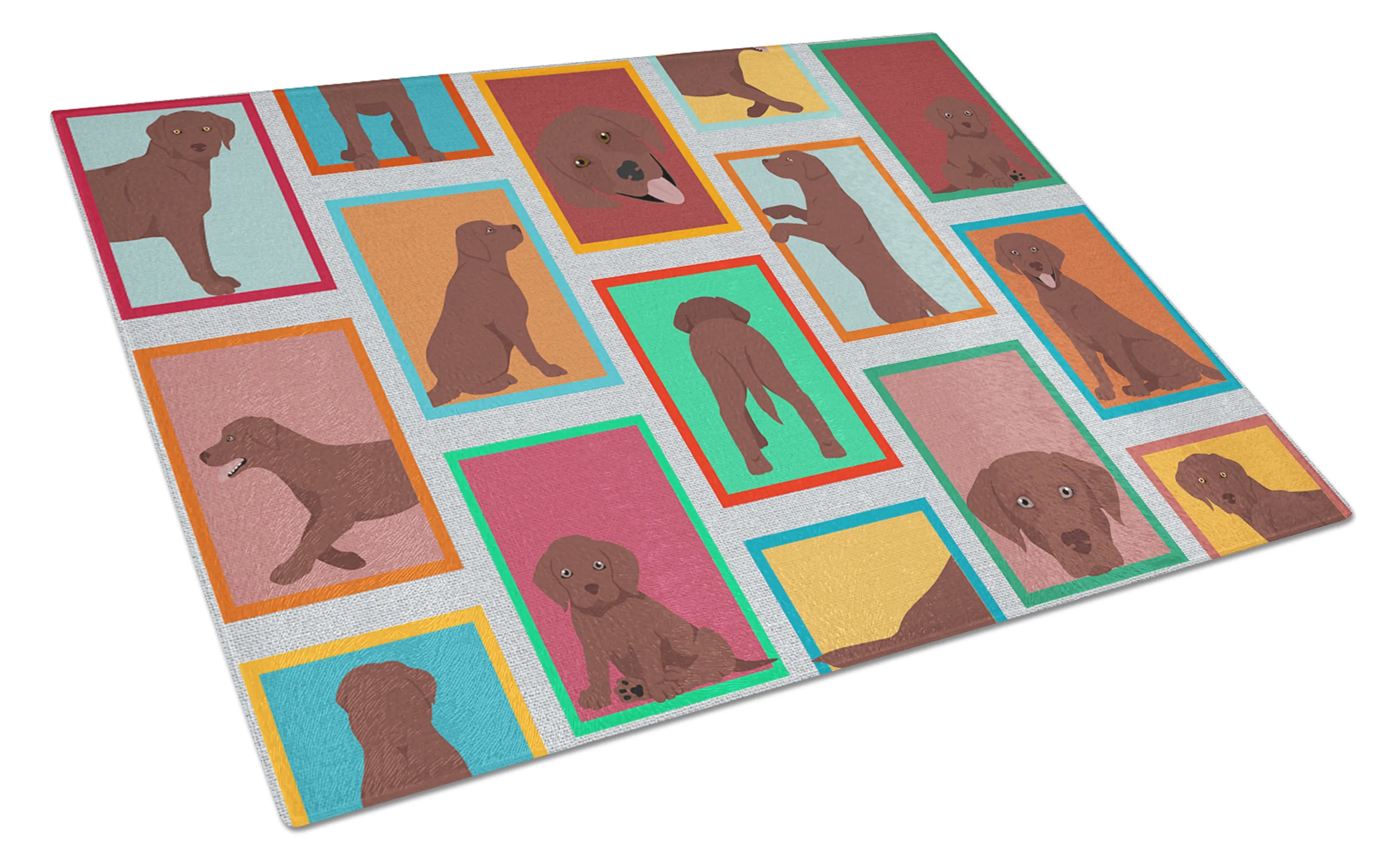 Lots of Dogs Glass Cutting Board - Size: LARGE | Pack Of: 1 | Collection name: Lots of dogs