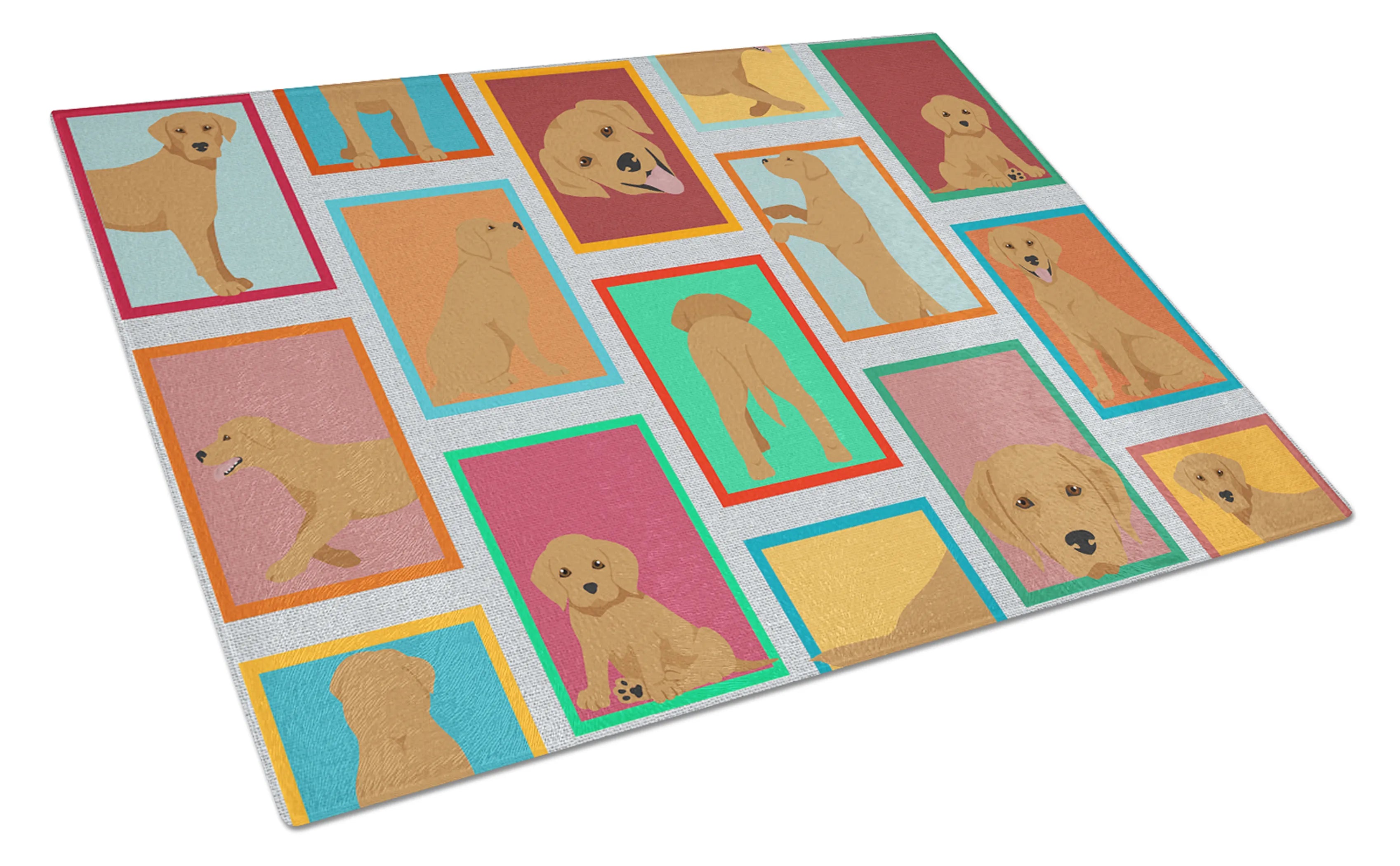Lots of Dogs Glass Cutting Board - Size: LARGE | Pack Of: 1 | Collection name: Lots of dogs