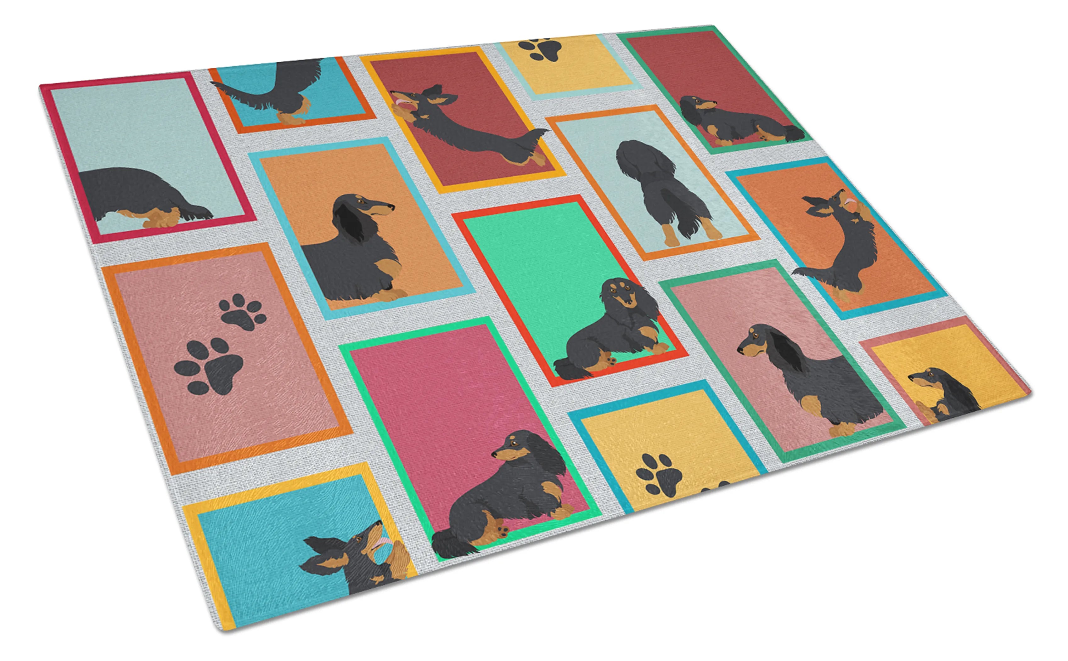 Lots of Dogs Glass Cutting Board - Size: LARGE | Pack Of: 1 | Collection name: Lots of dogs