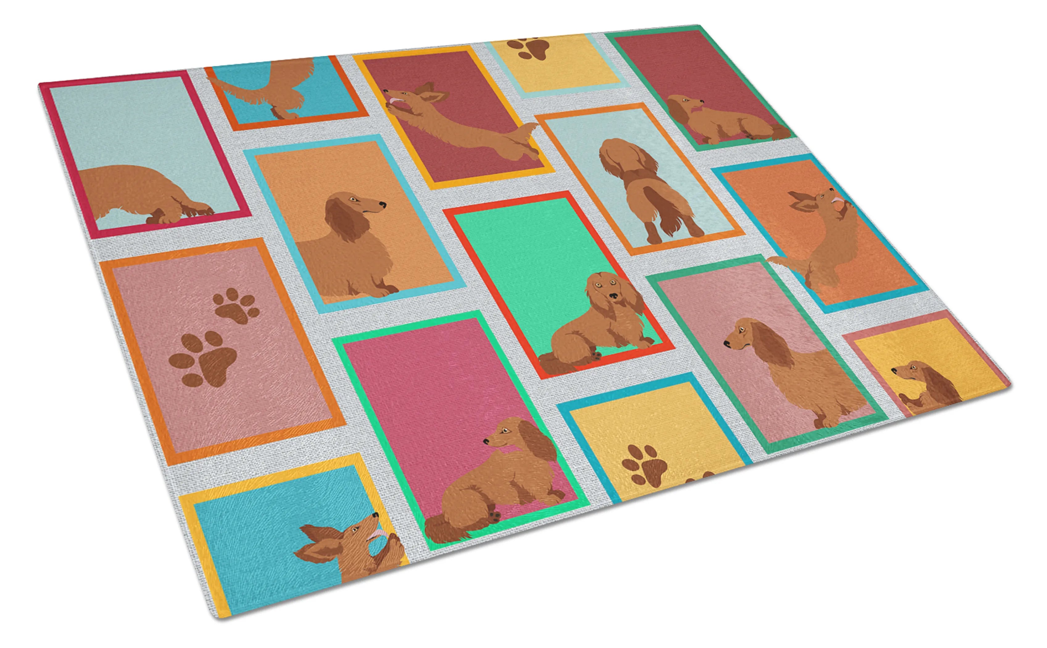 Lots of Dogs Glass Cutting Board - Size: LARGE | Pack Of: 1 | Collection name: Lots of dogs