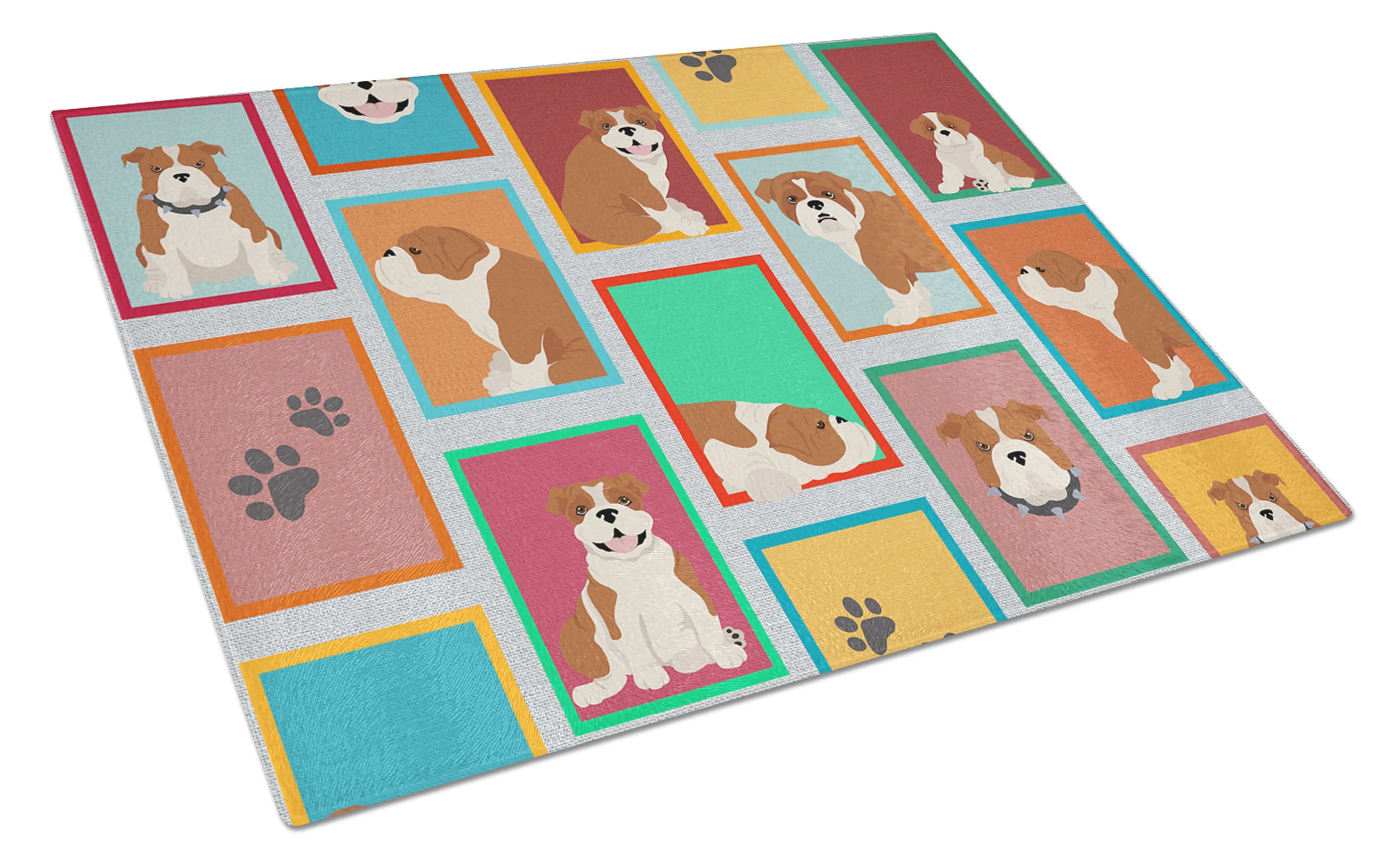 Lots of Dogs Glass Cutting Board - Size: LARGE | Pack Of: 1 | Collection name: Lots of dogs