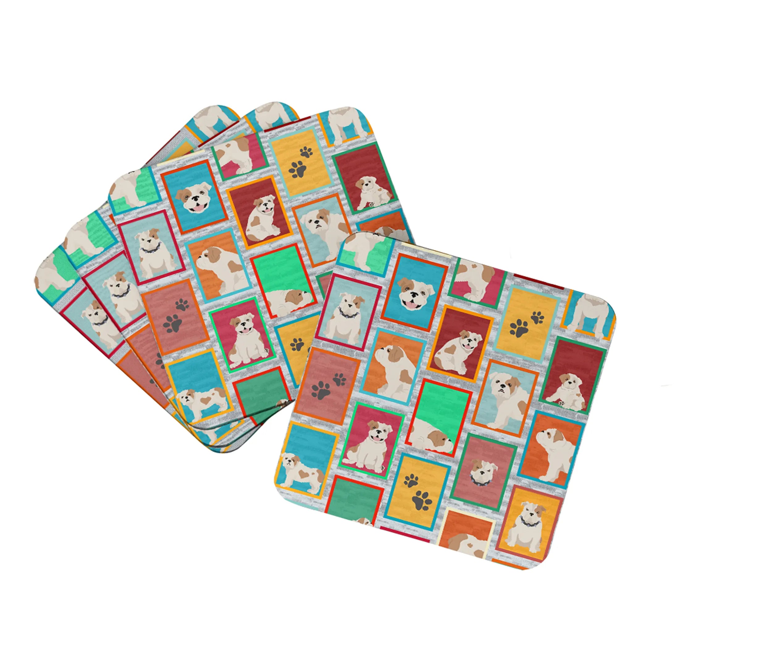 Lots of Dogs Foam Coasters - Size: 3.5 | Pack Of: 1 | Collection name: Lots of dogs