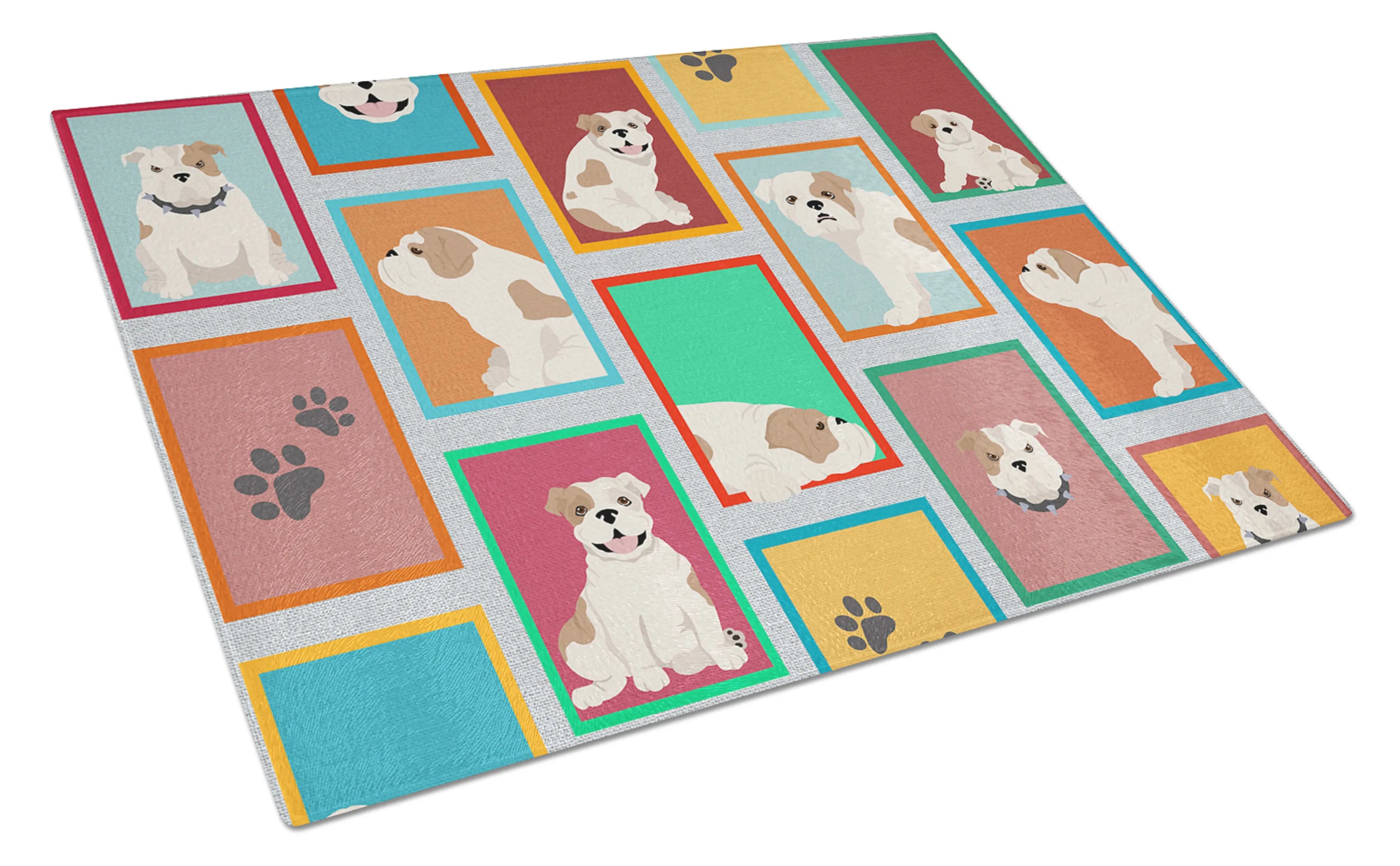 Lots of Dogs Glass Cutting Board - Size: LARGE | Pack Of: 1 | Collection name: Lots of dogs