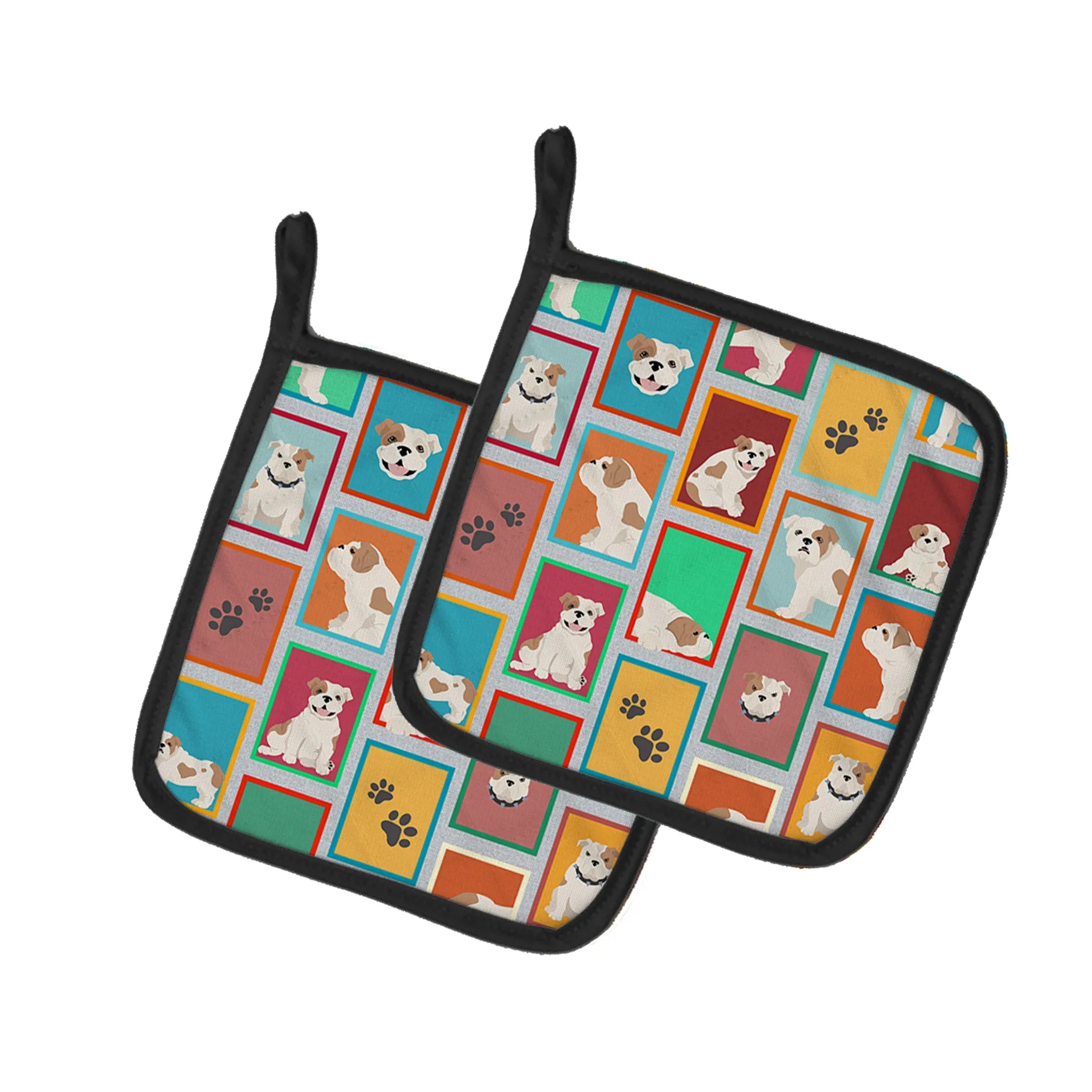 Lots of Dogs Pair of Pot Holders - Size: 7.5HX7.5W | Pack Of: 1 | Collection name: Lots of dogs