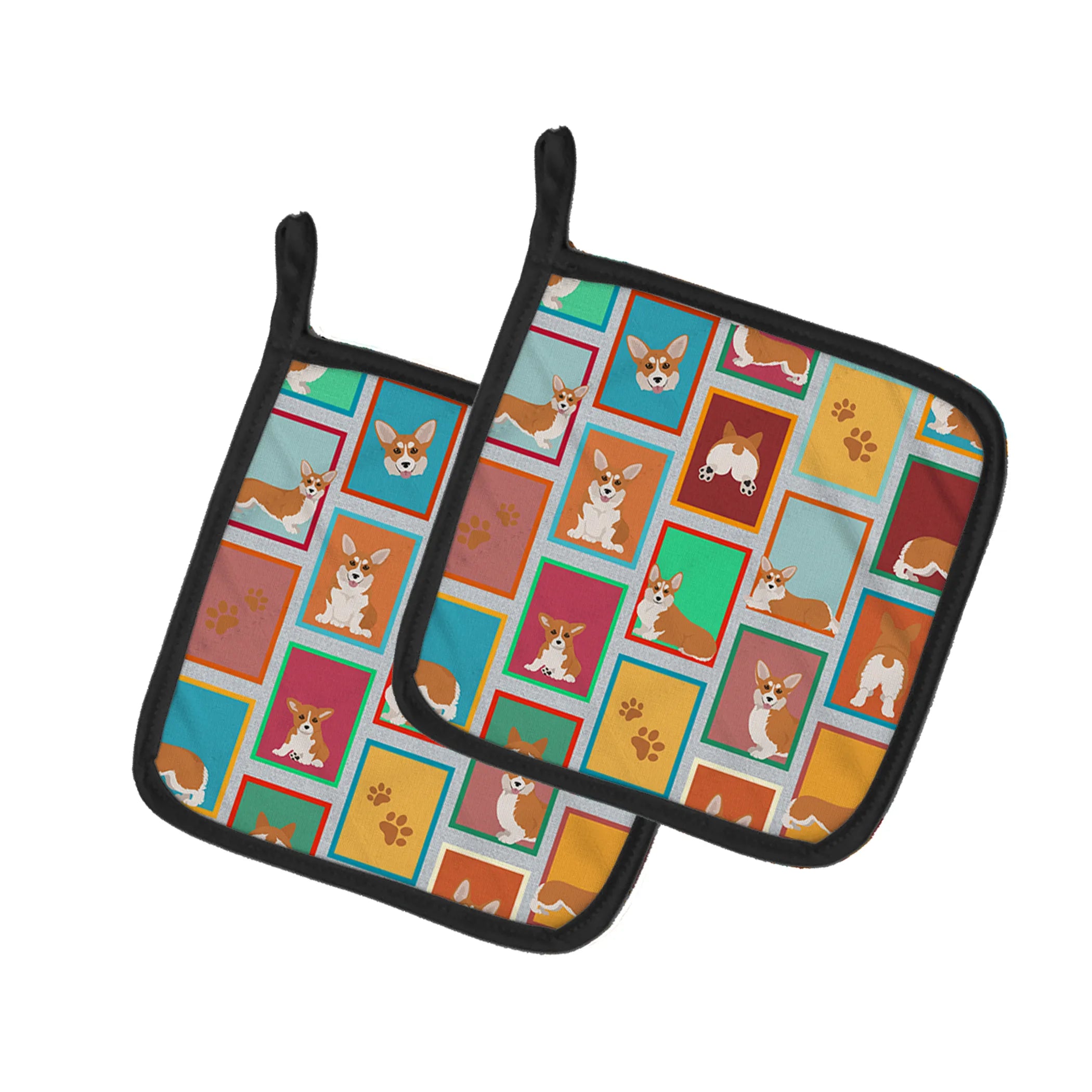 Lots of Dogs Pair of Pot Holders - Size: 7.5HX7.5W | Pack Of: 1 | Collection name: Lots of dogs