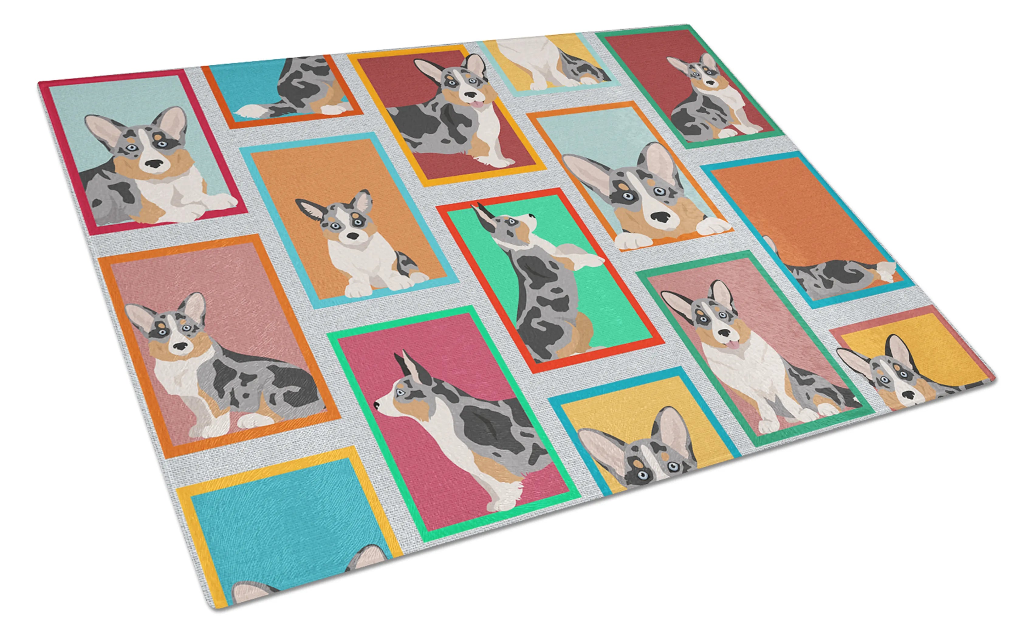 Lots of Dogs Glass Cutting Board - Size: LARGE | Pack Of: 1 | Collection name: Lots of dogs