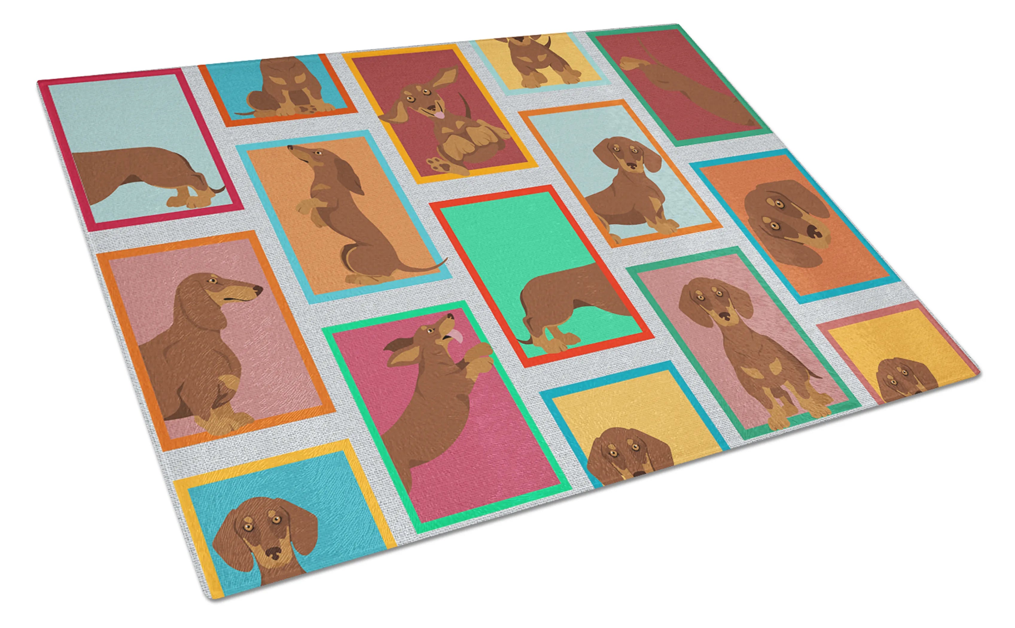 Lots of Dogs Glass Cutting Board - Size: LARGE | Pack Of: 1 | Collection name: Lots of dogs