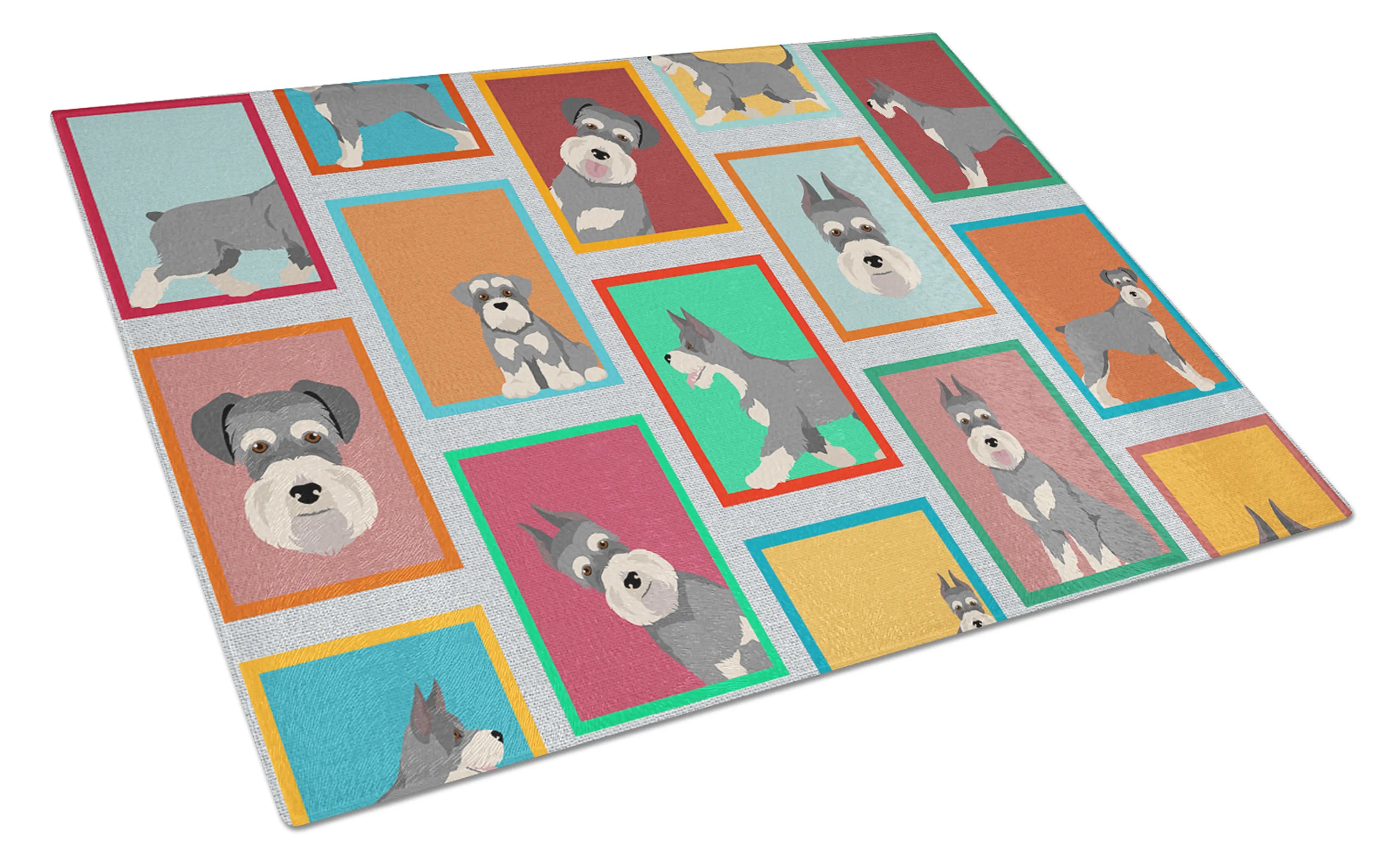 Lots of Dogs Glass Cutting Board - Size: LARGE | Pack Of: 1 | Collection name: Lots of dogs