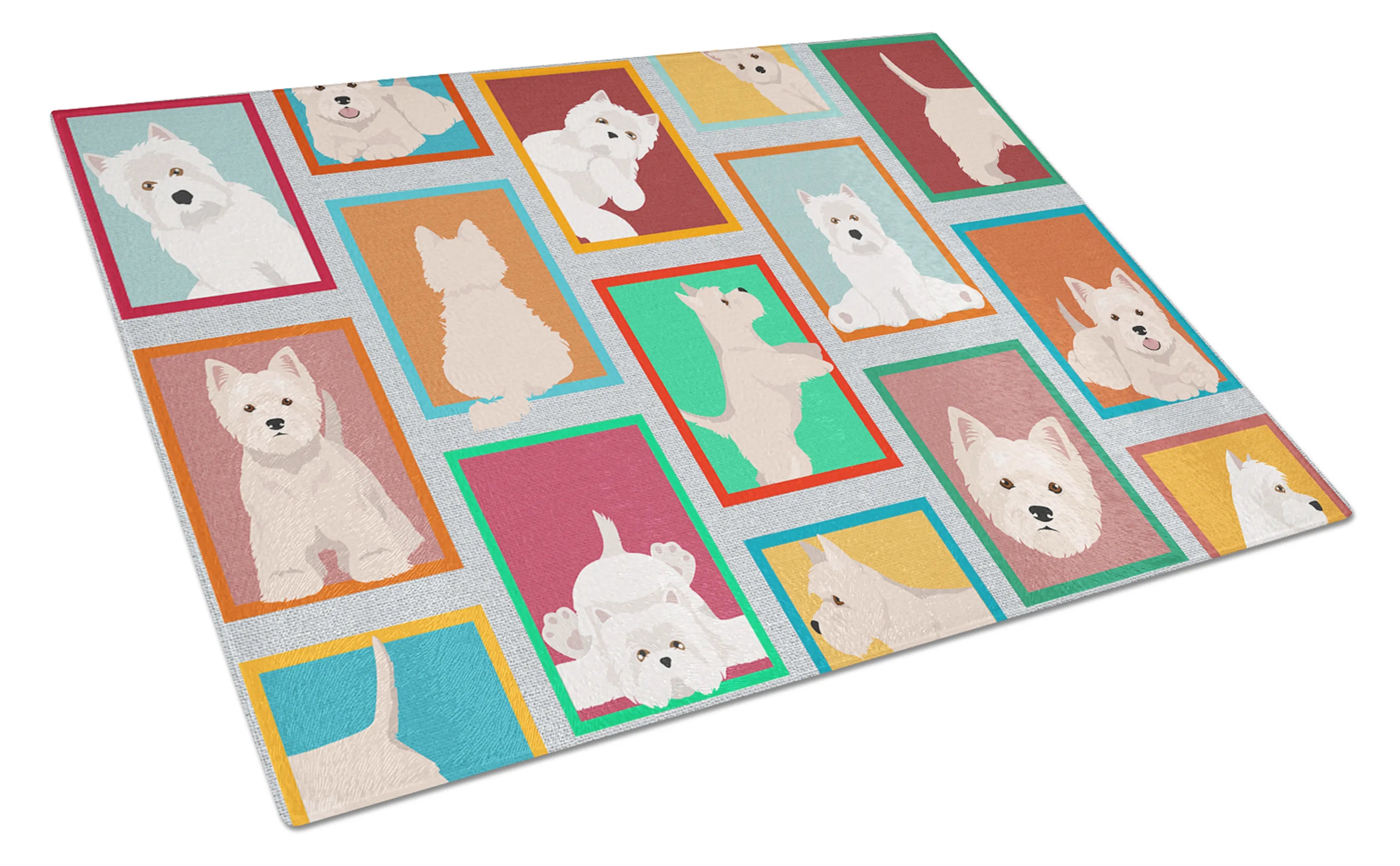 Lots of Dogs Glass Cutting Board - Size: LARGE | Pack Of: 1 | Collection name: Lots of dogs