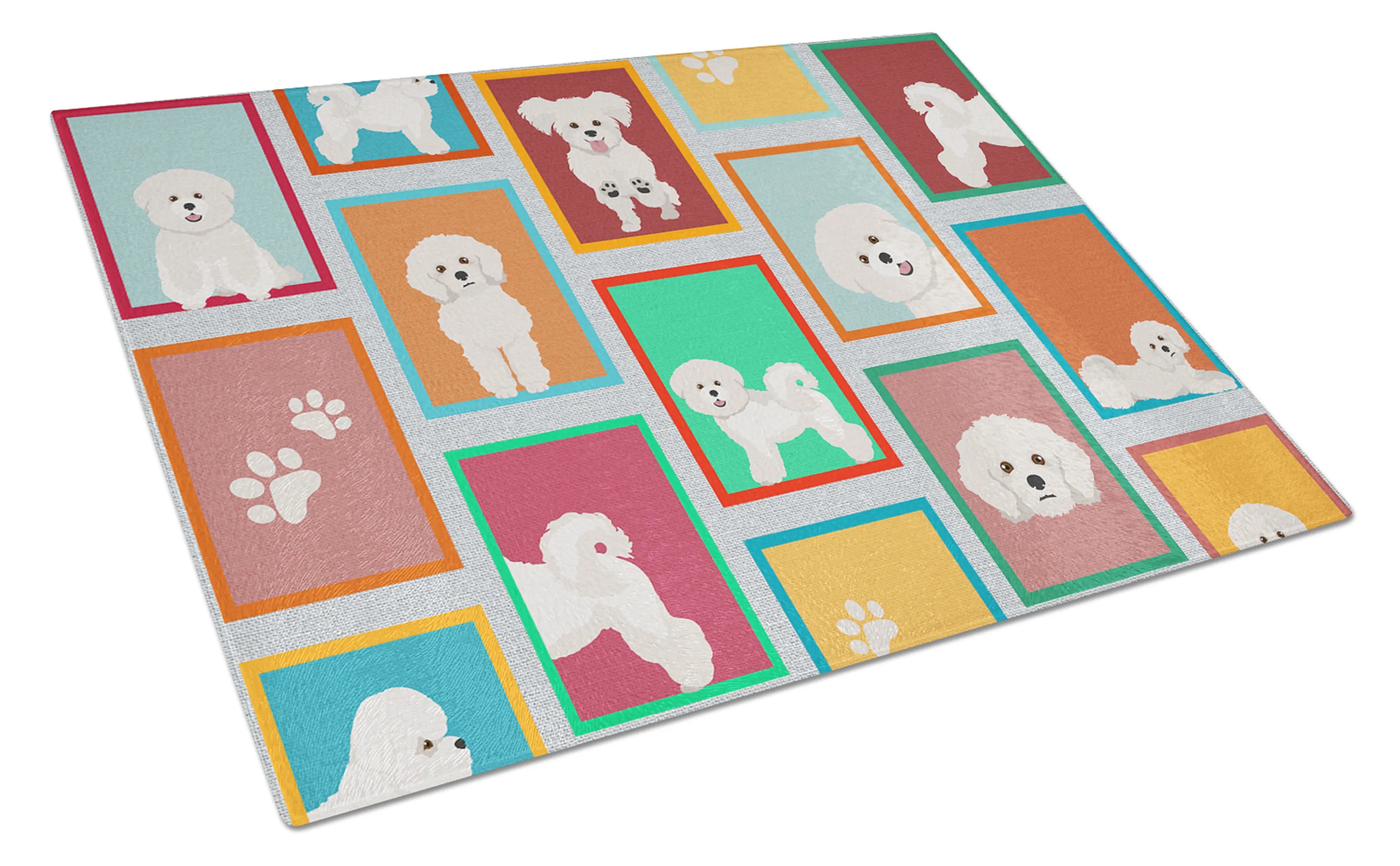 Lots of Dogs Glass Cutting Board - Size: LARGE | Pack Of: 1 | Collection name: Lots of dogs