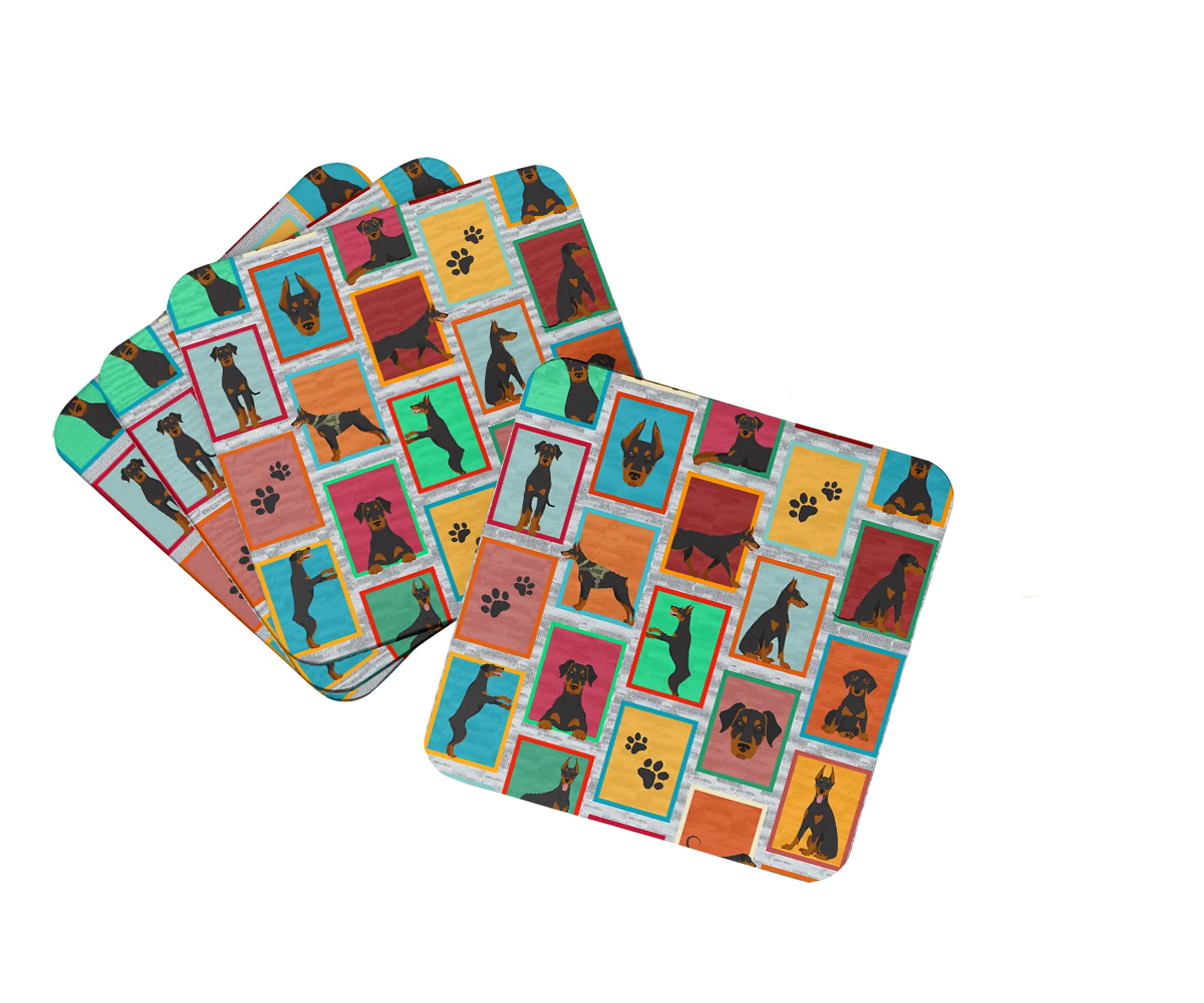 Lots of Dogs Foam Coasters - Size: 3.5 | Pack Of: 1 | Collection name: Lots of dogs