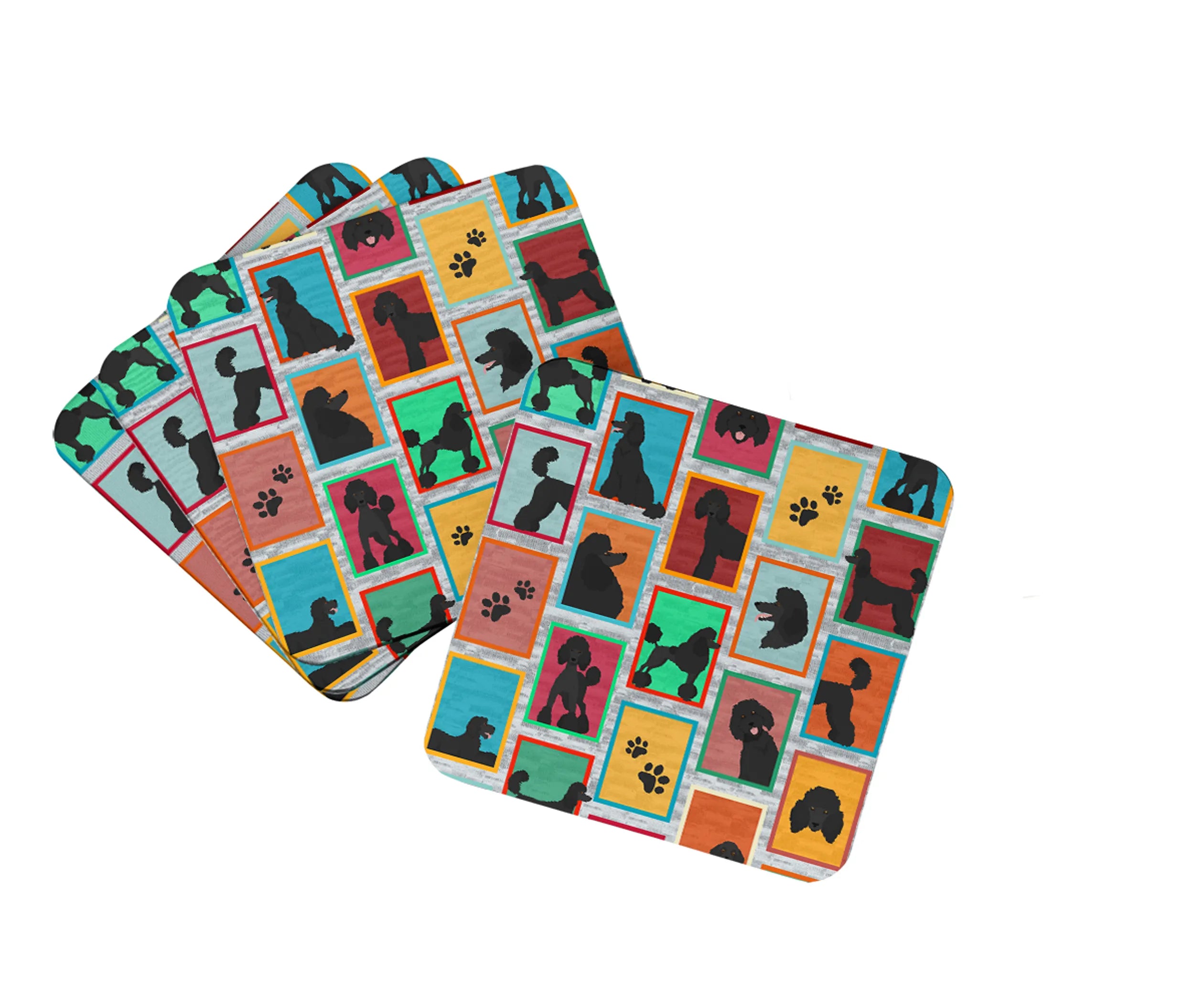 Lots of Dogs Foam Coasters - Size: 3.5 | Pack Of: 1 | Collection name: Lots of dogs