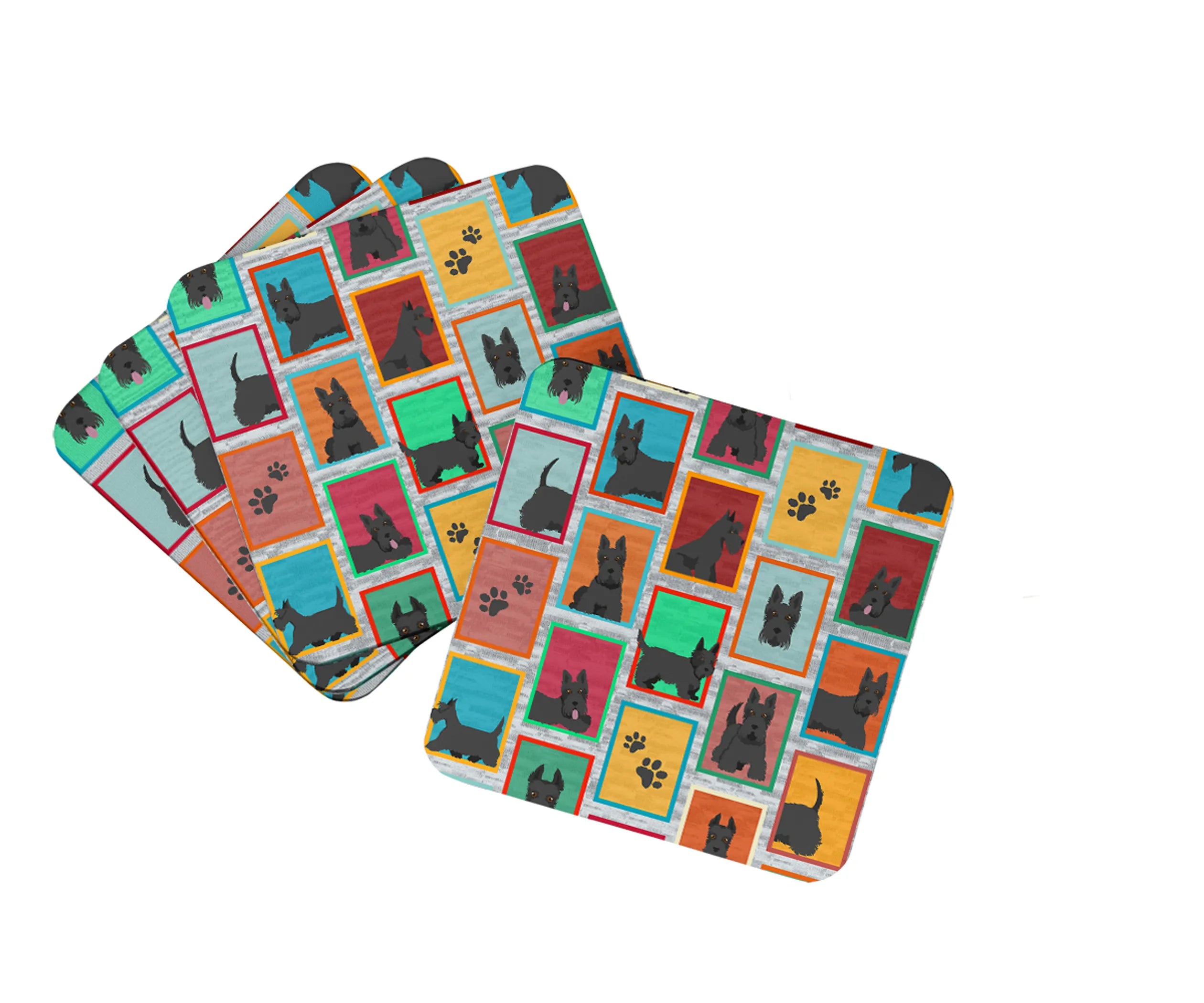 Lots of Dogs Foam Coasters - Size: 3.5 | Pack Of: 1 | Collection name: Lots of dogs