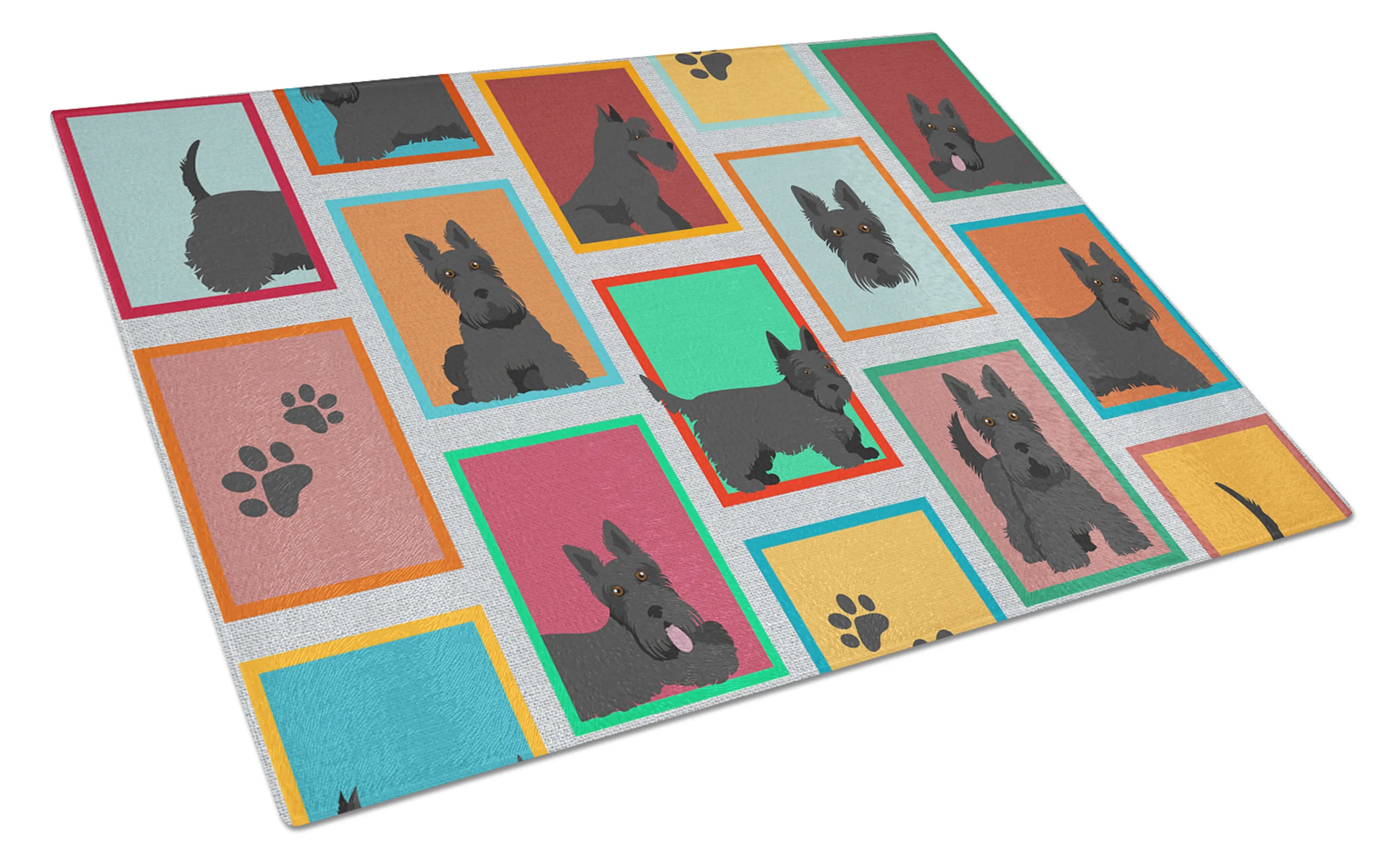 Lots of Dogs Glass Cutting Board - Size: LARGE | Pack Of: 1 | Collection name: Lots of dogs