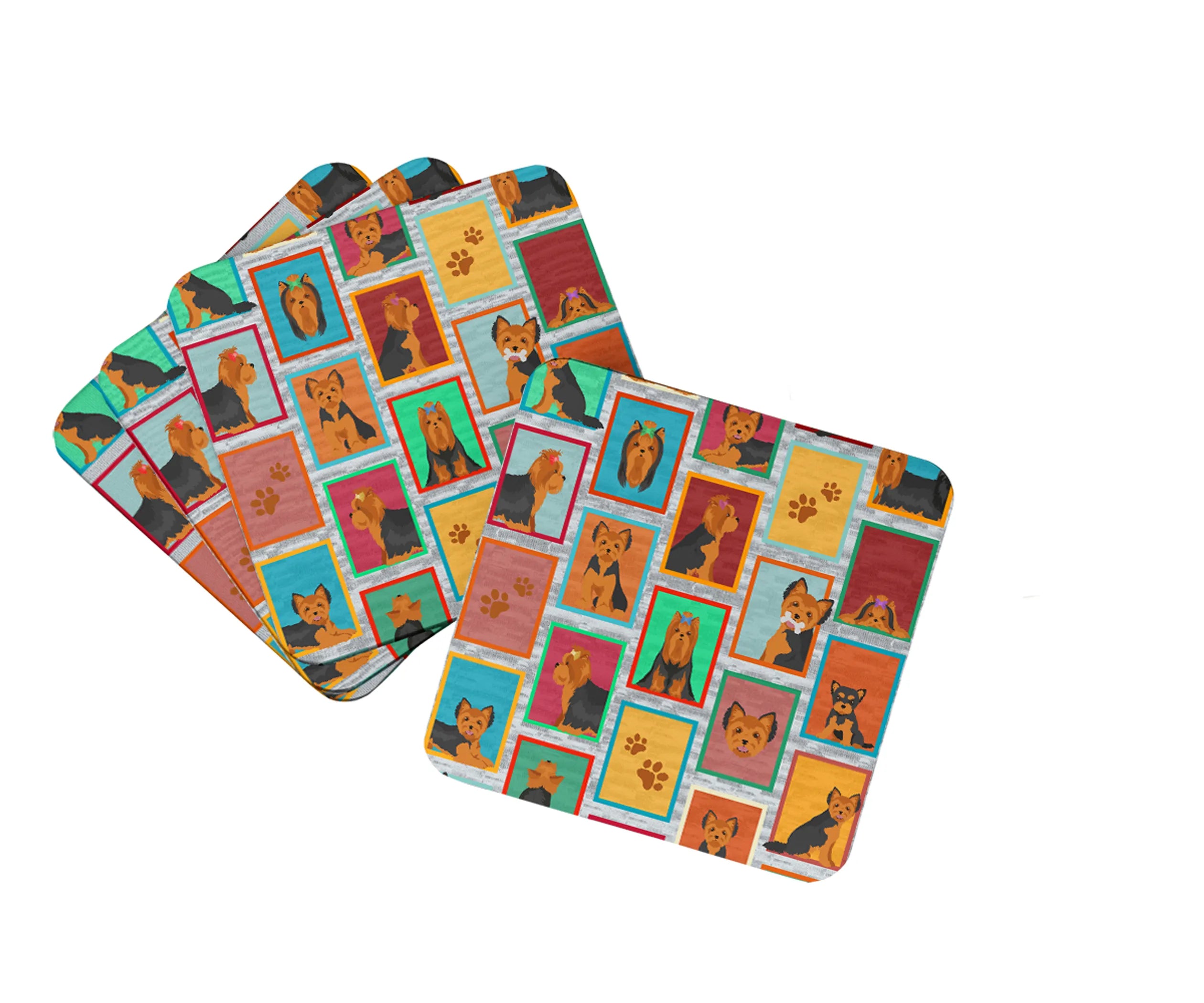 Lots of Dogs Foam Coasters - Size: 3.5 | Pack Of: 1 | Collection name: Lots of dogs