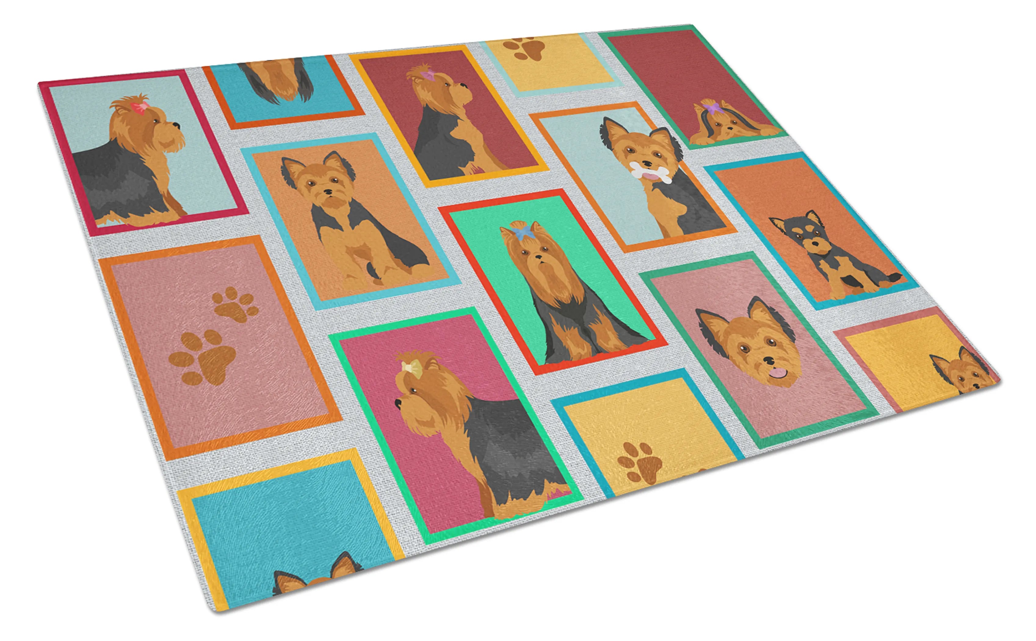 Lots of Dogs Glass Cutting Board - Size: LARGE | Pack Of: 1 | Collection name: Lots of dogs
