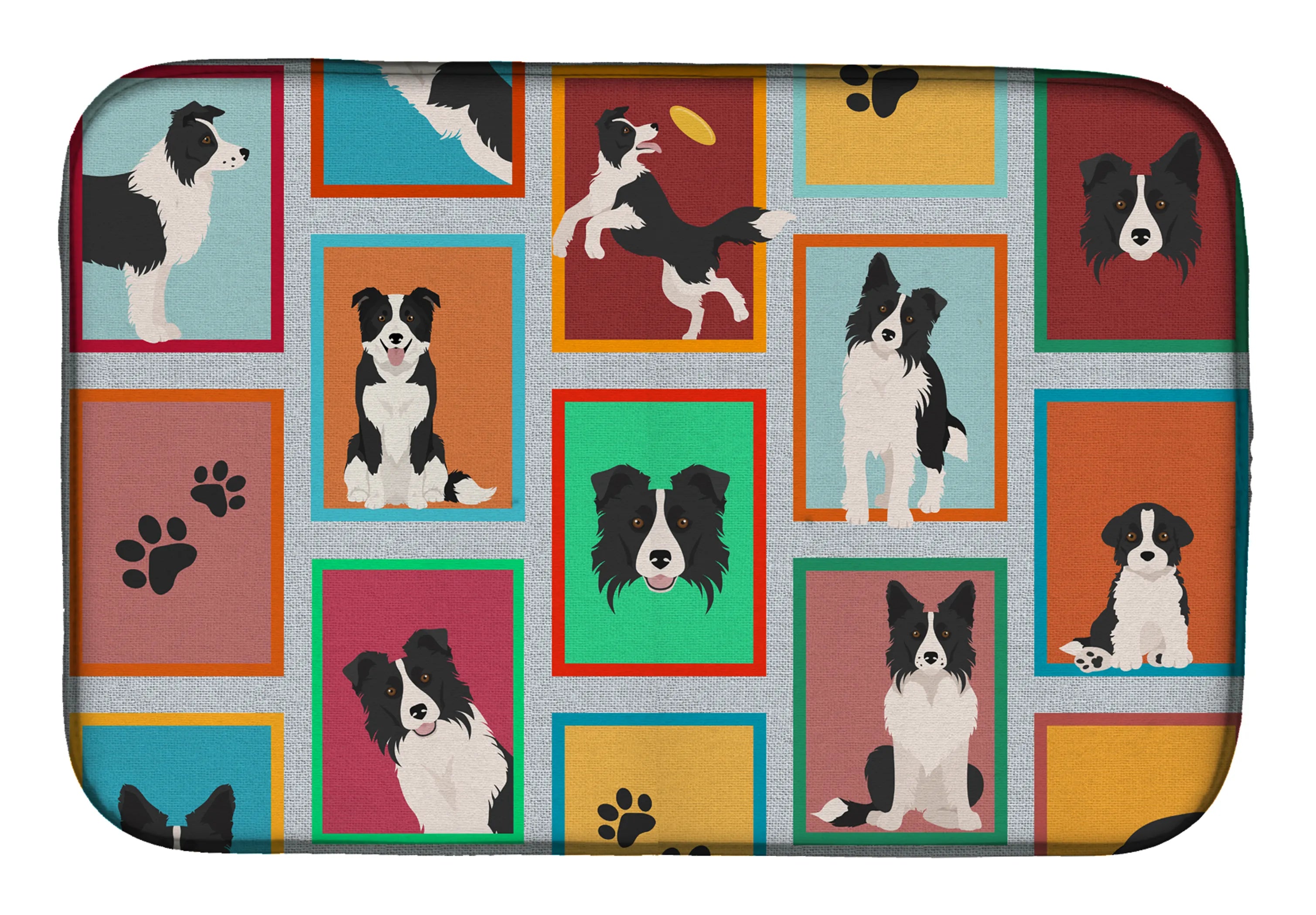 Lots of Dogs Dish Drying Mat - Size: 14  X 21" | Pack Of: 1 | Collection name: Lots of dogs