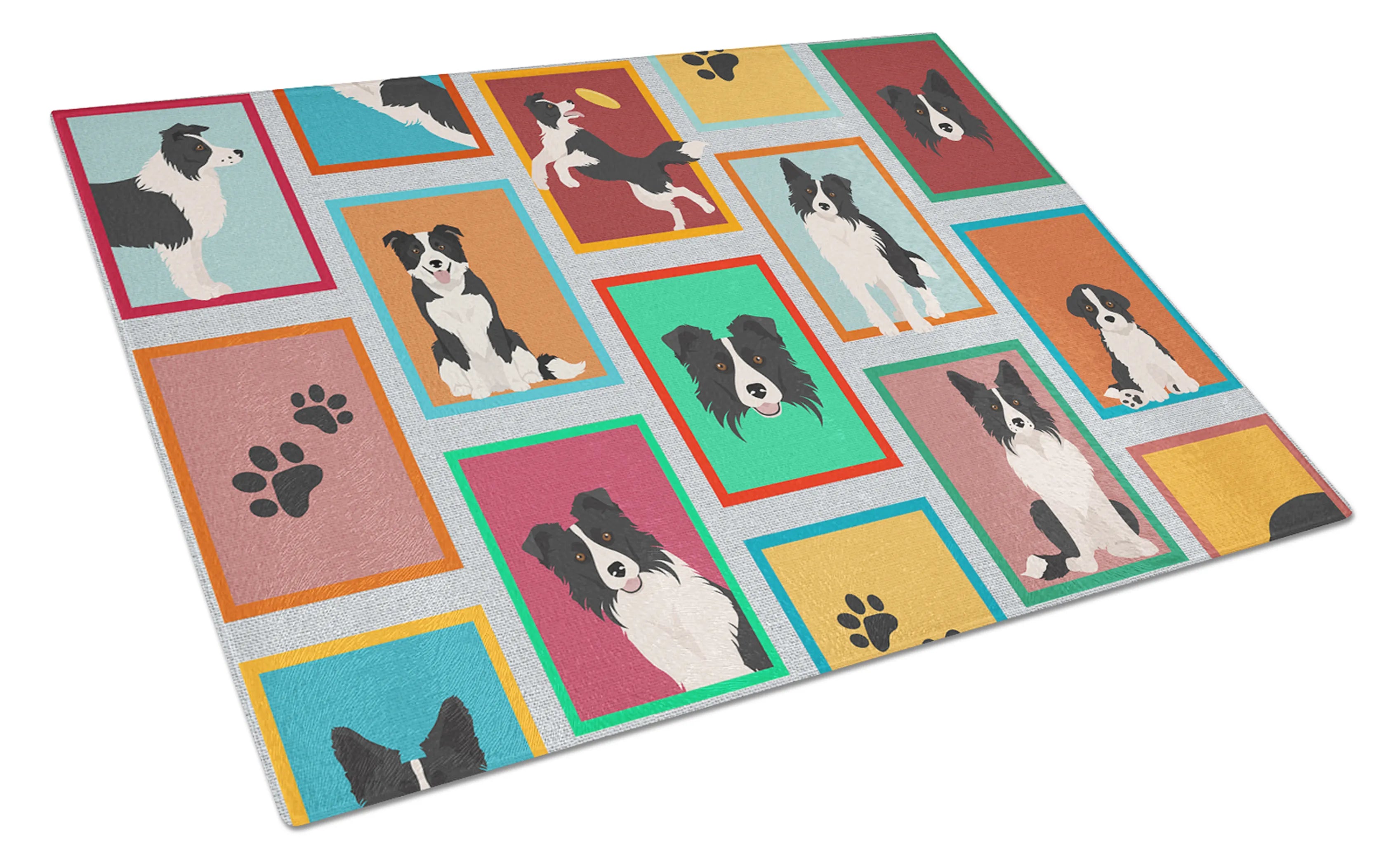Lots of Dogs Glass Cutting Board - Size: LARGE | Pack Of: 1 | Collection name: Lots of dogs