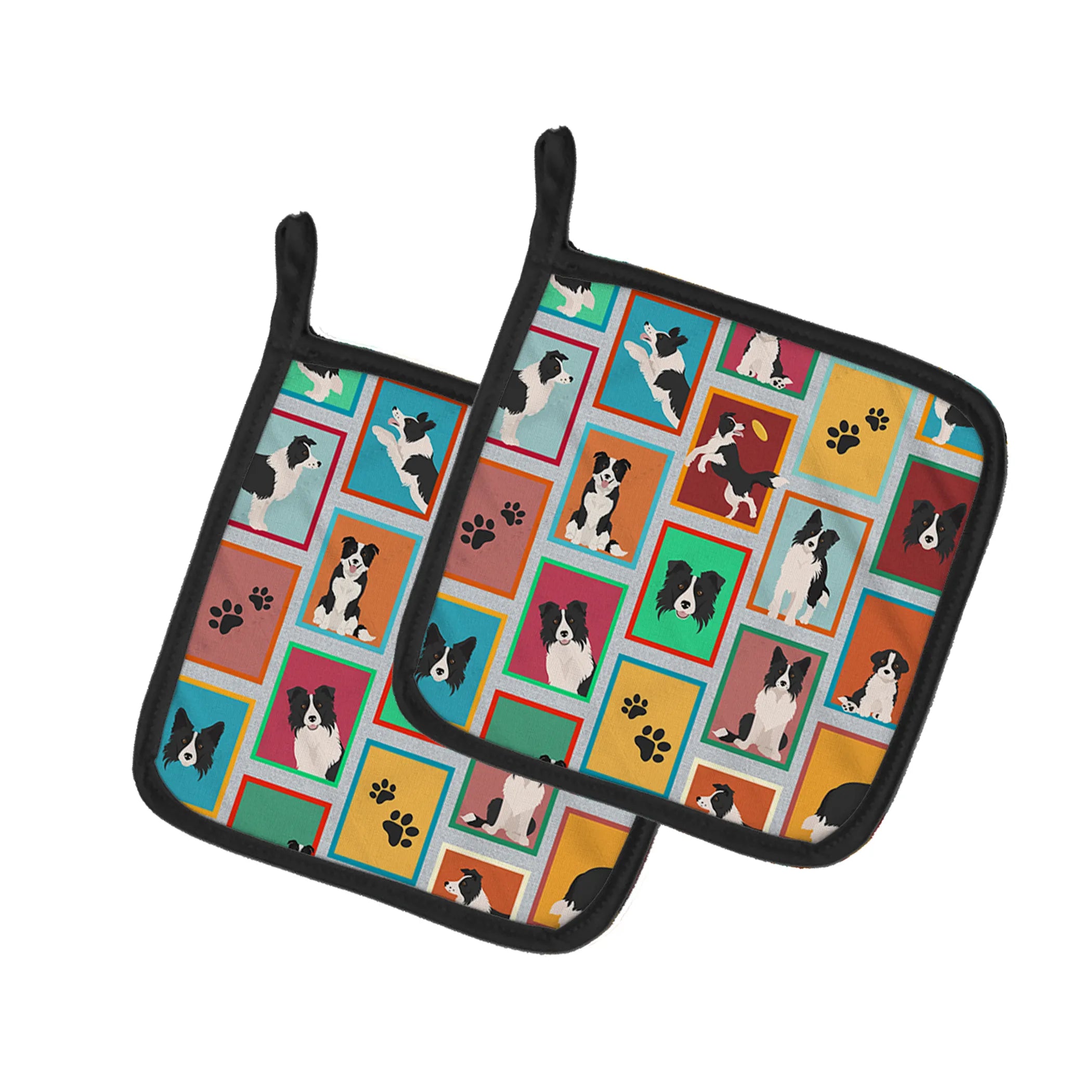 Lots of Dogs Pair of Pot Holders - Size: 7.5HX7.5W | Pack Of: 1 | Collection name: Lots of dogs