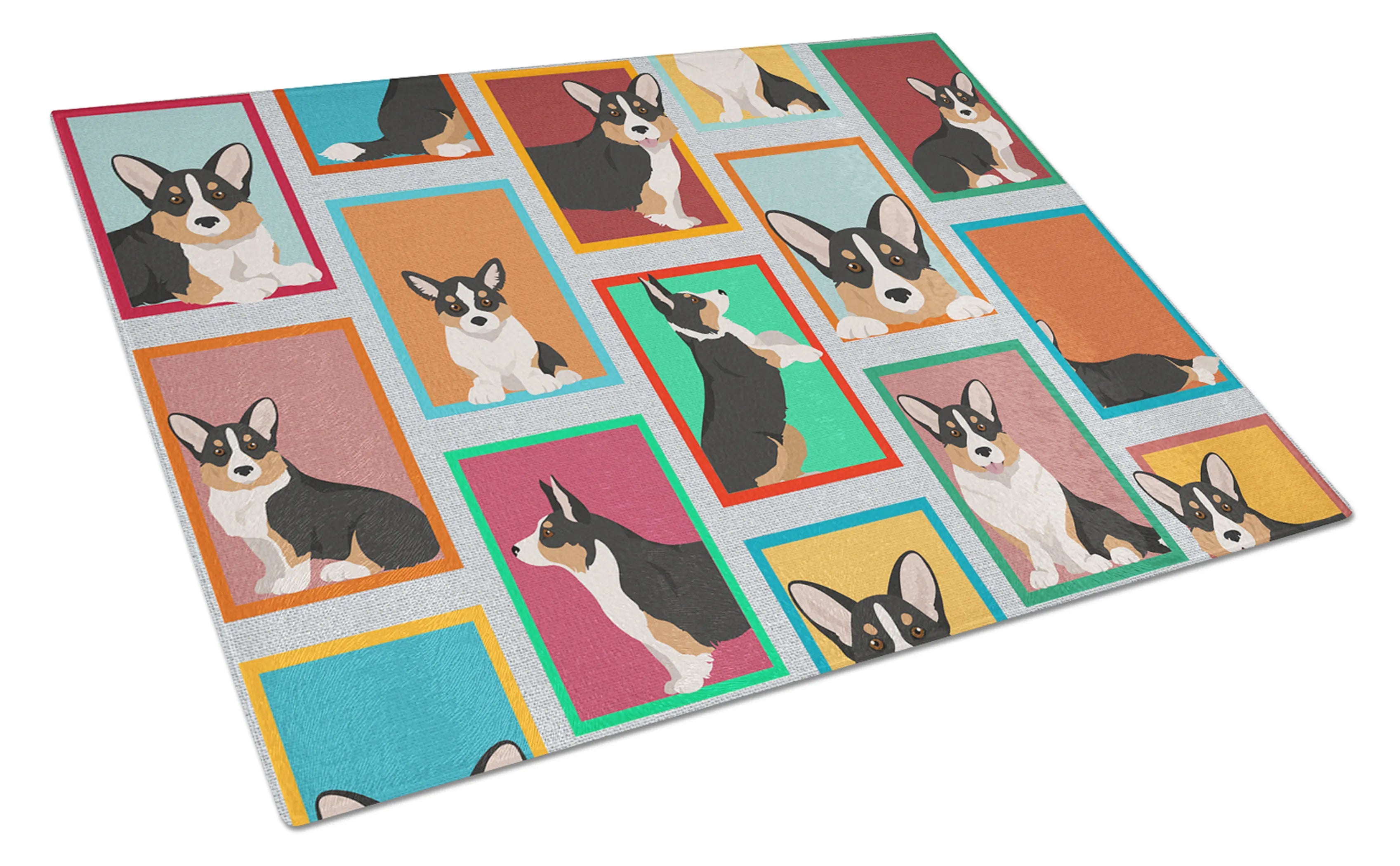 Lots of Dogs Glass Cutting Board - Size: LARGE | Pack Of: 1 | Collection name: Lots of dogs