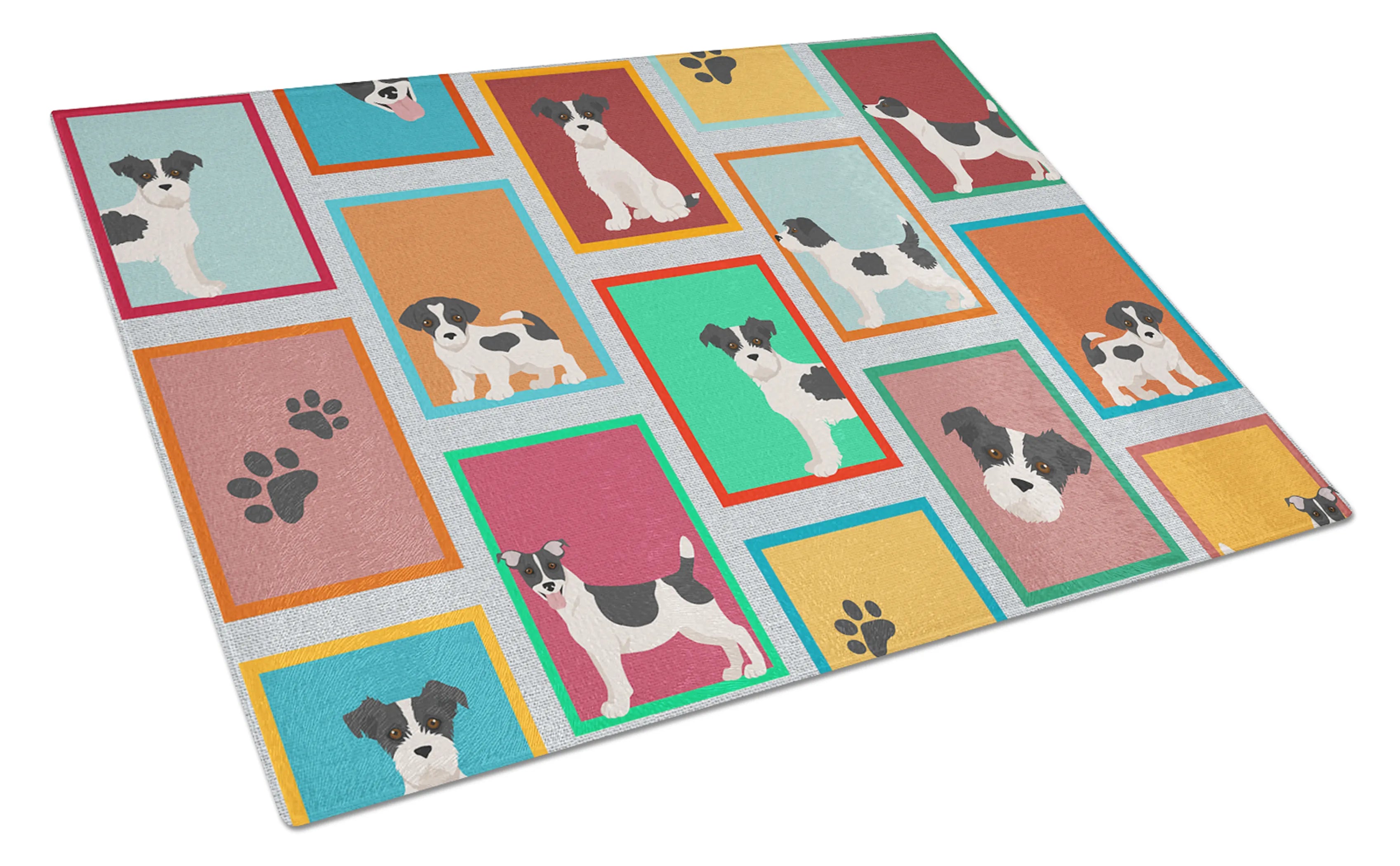 Lots of Dogs Glass Cutting Board - Size: LARGE | Pack Of: 1 | Collection name: Lots of dogs