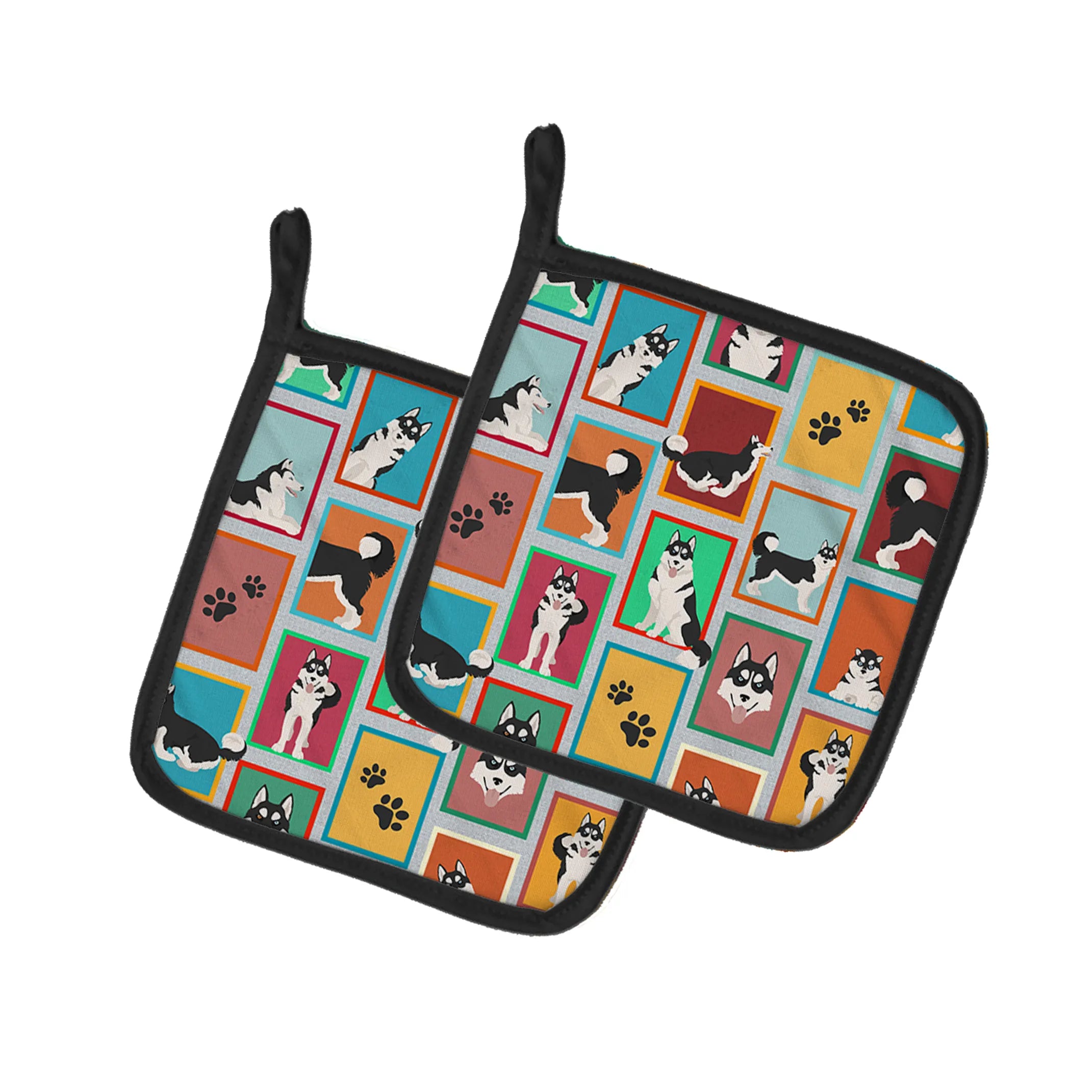 Lots of Dogs Pair of Pot Holders - Size: 7.5HX7.5W | Pack Of: 1 | Collection name: Lots of dogs