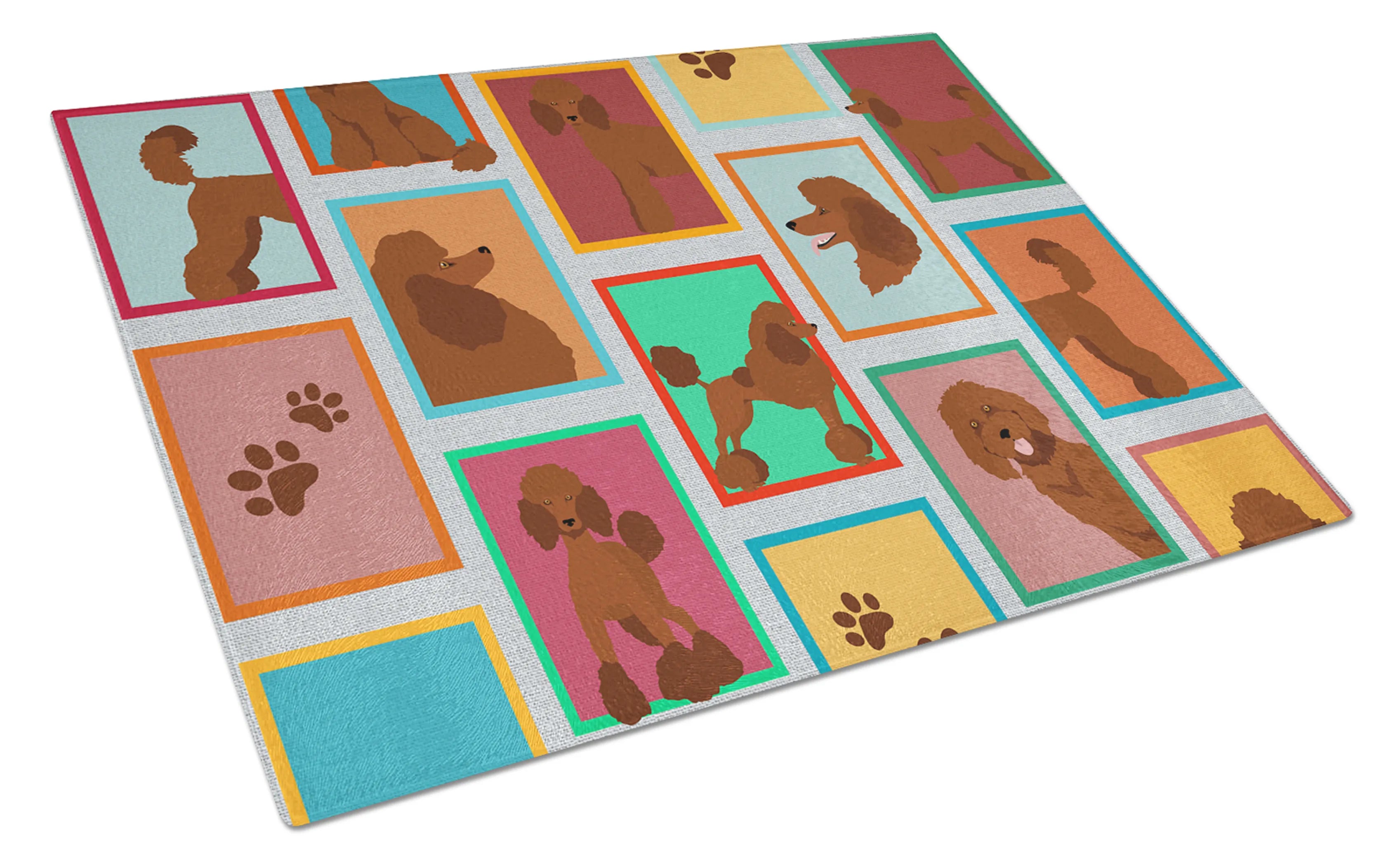 Lots of Dogs Glass Cutting Board - Size: LARGE | Pack Of: 1 | Collection name: Lots of dogs