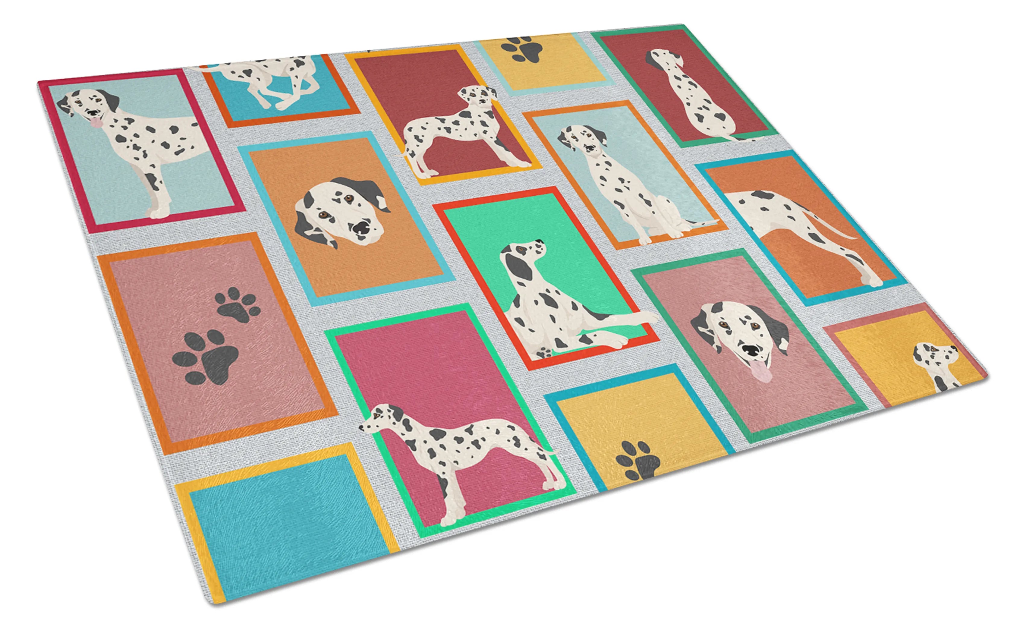 Lots of Dogs Glass Cutting Board - Size: LARGE | Pack Of: 1 | Collection name: Lots of dogs