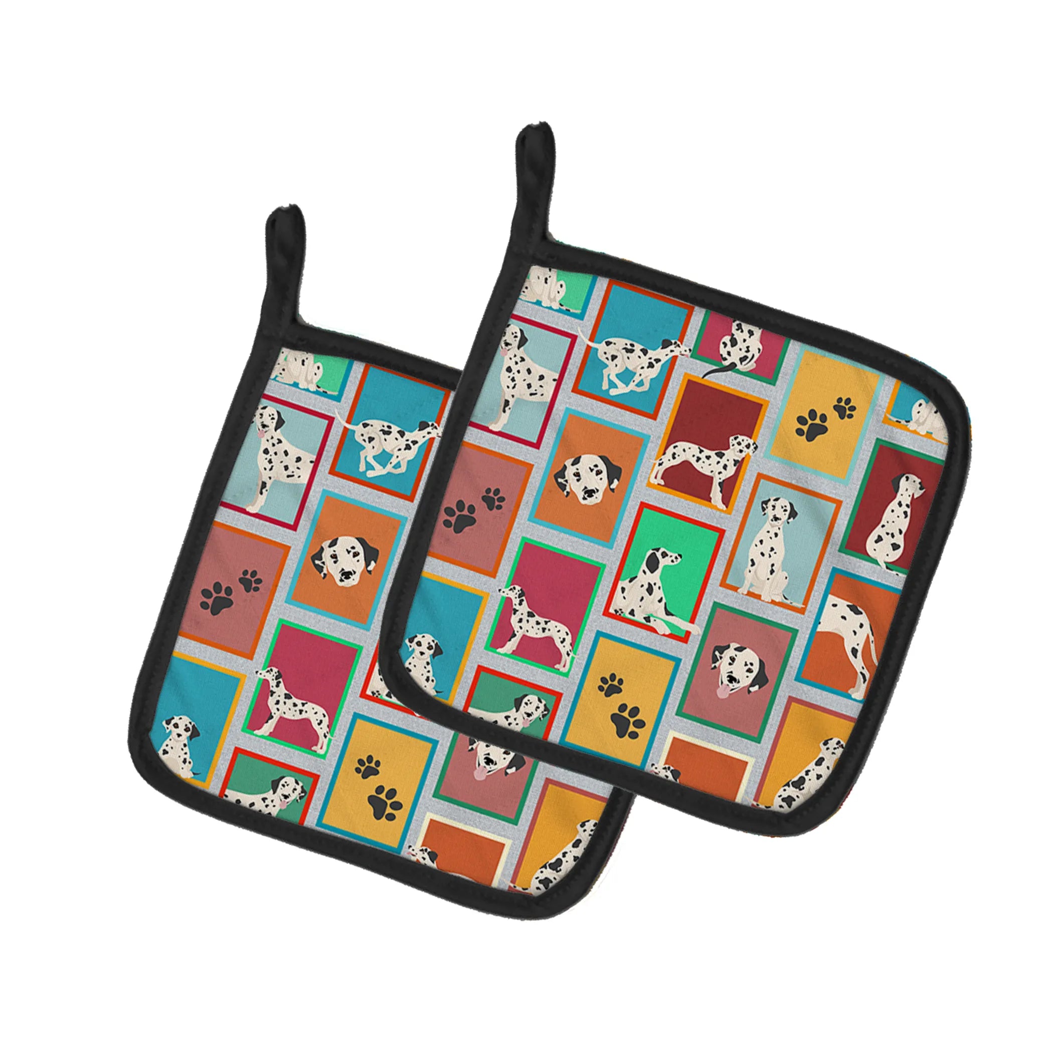 Lots of Dogs Pair of Pot Holders - Size: 7.5HX7.5W | Pack Of: 1 | Collection name: Lots of dogs