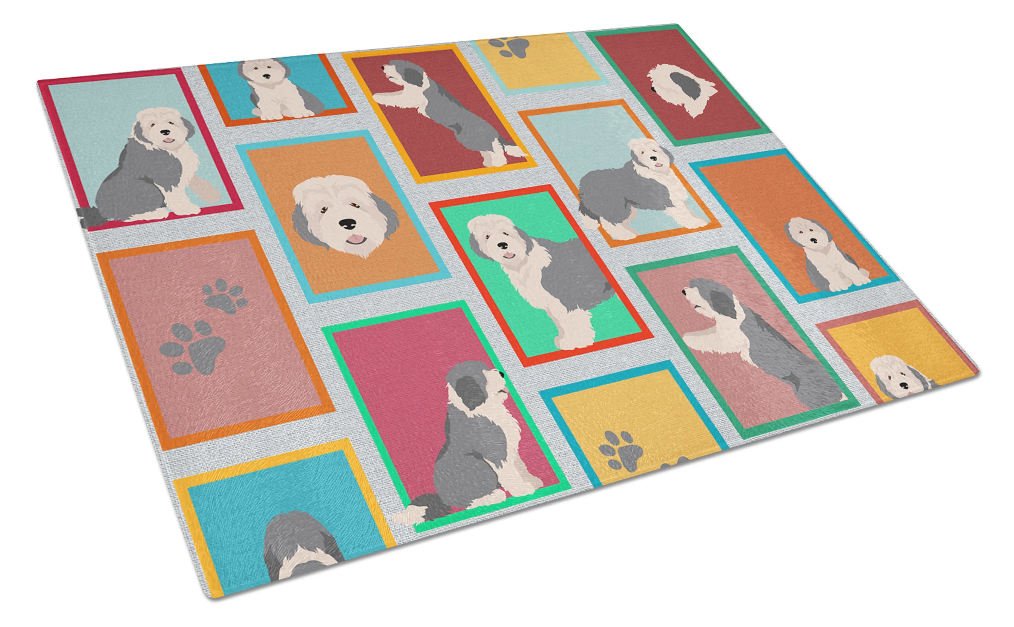 Lots of Dogs Glass Cutting Board - Size: LARGE | Pack Of: 1 | Collection name: Lots of dogs
