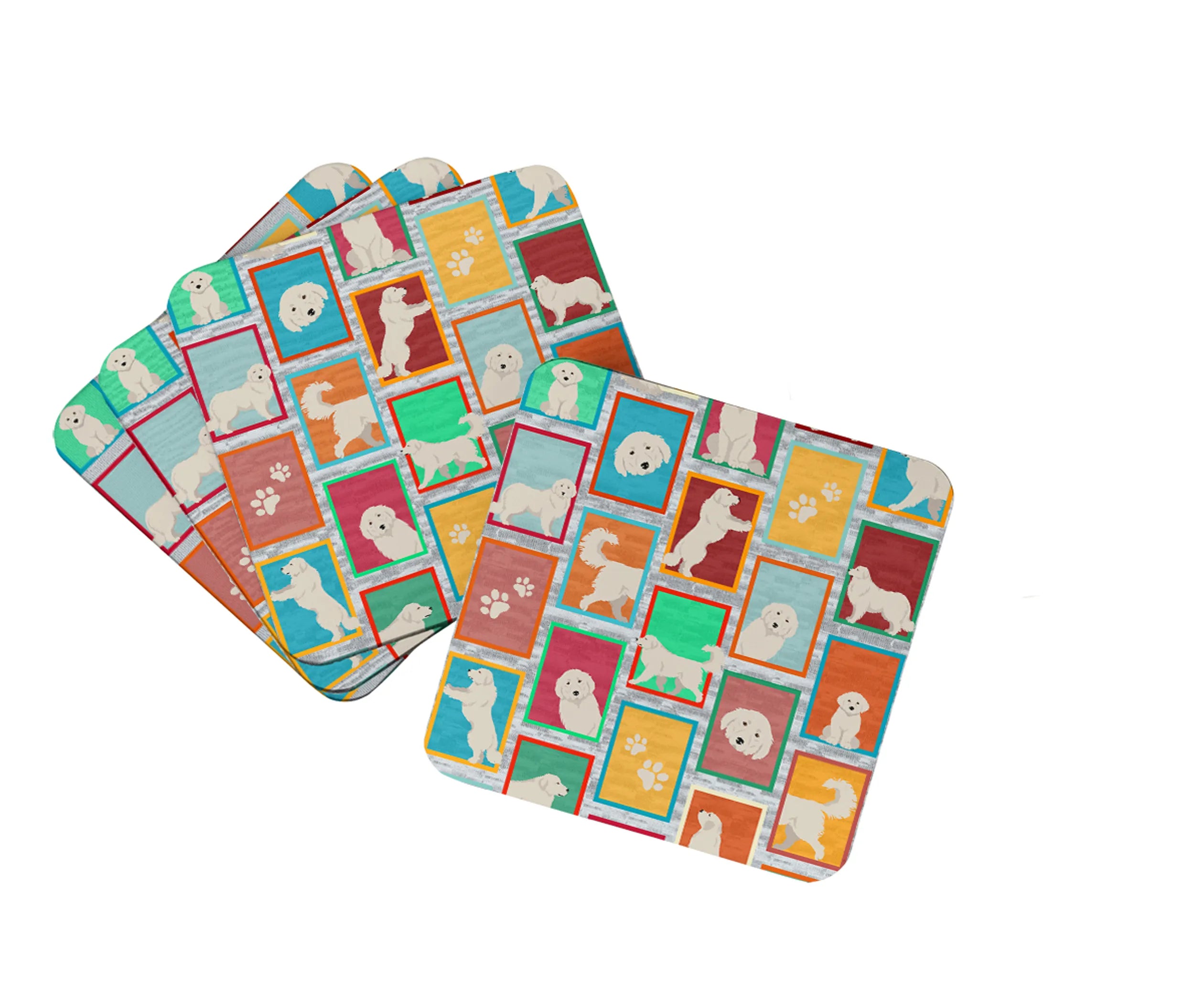 Lots of Dogs Foam Coasters - Size: 3.5 | Pack Of: 1 | Collection name: Lots of dogs