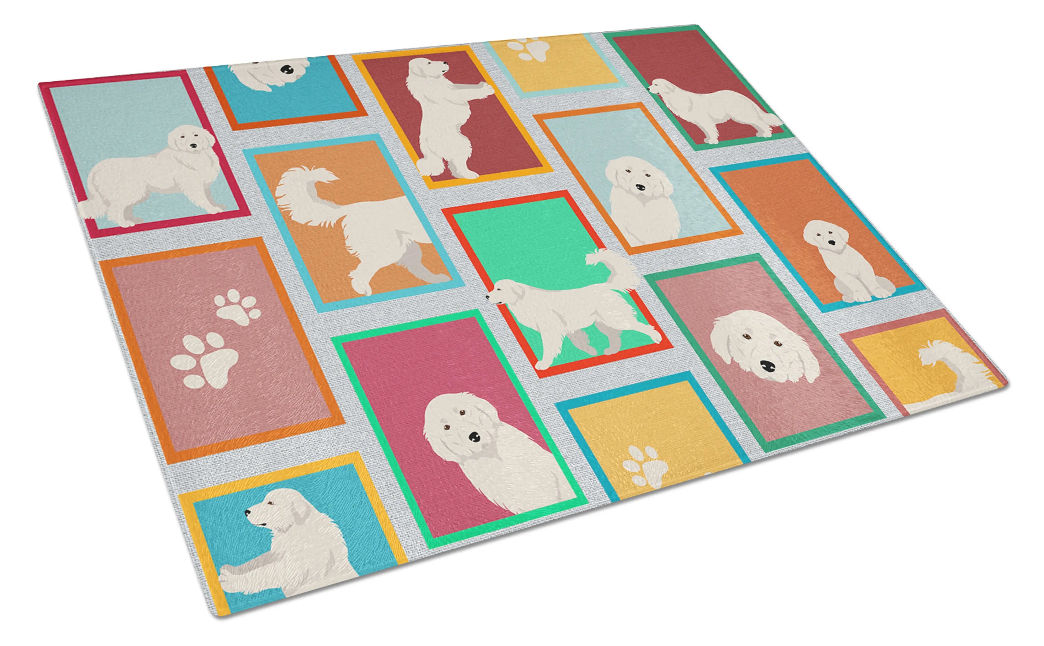 Lots of Dogs Glass Cutting Board - Size: LARGE | Pack Of: 1 | Collection name: Lots of dogs