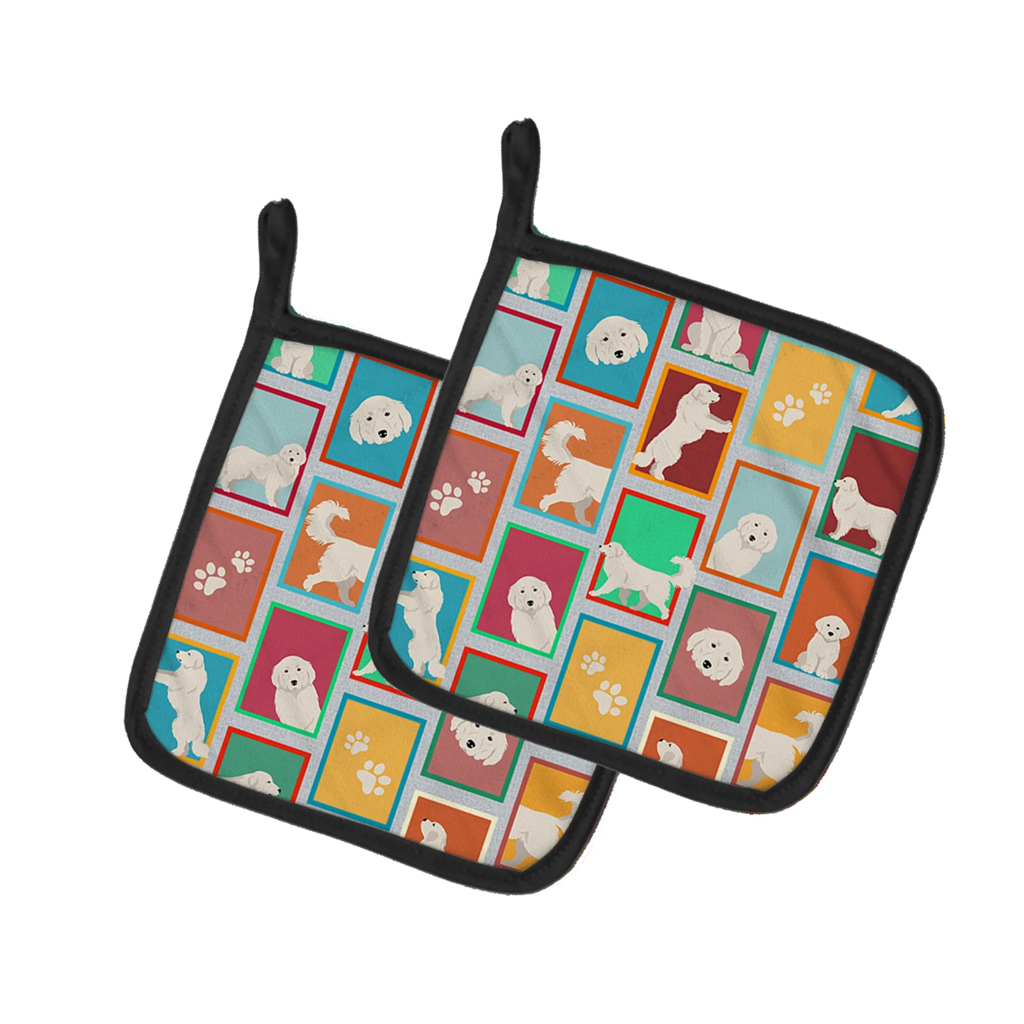Lots of Dogs Pair of Pot Holders - Size: 7.5HX7.5W | Pack Of: 1 | Collection name: Lots of dogs