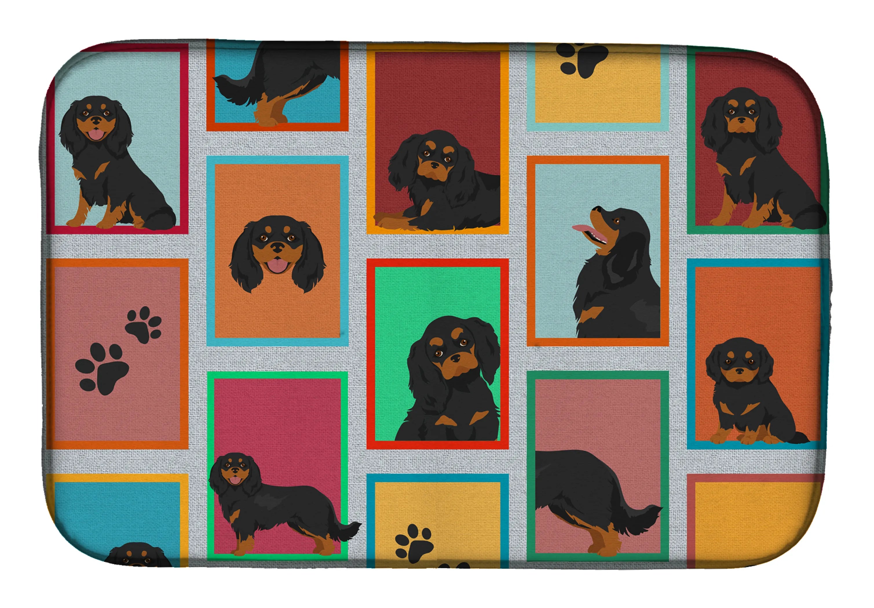 Lots of Dogs Dish Drying Mat - Size: 14  X 21" | Pack Of: 1 | Collection name: Lots of dogs