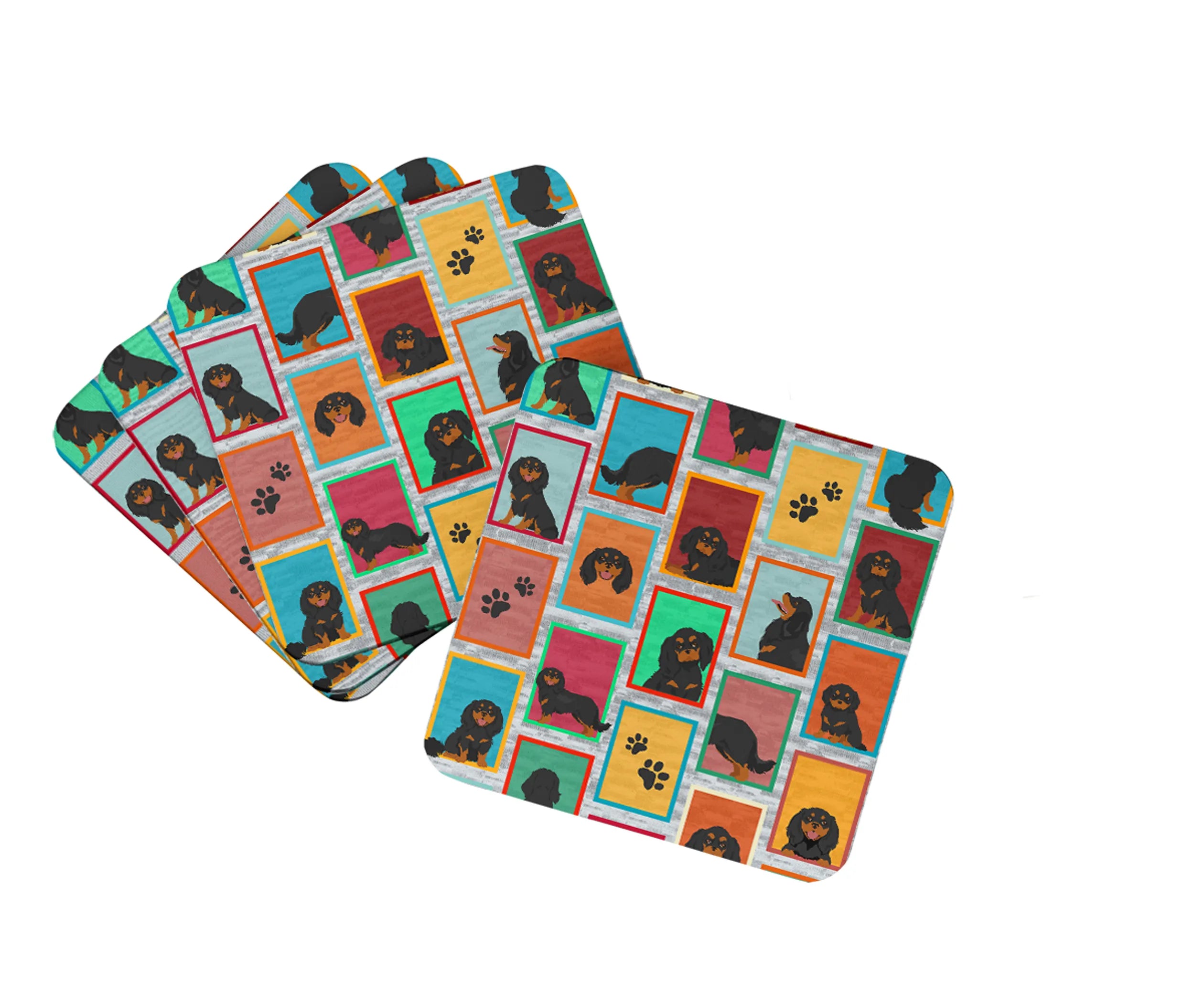 Lots of Dogs Foam Coasters - Size: 3.5 | Pack Of: 1 | Collection name: Lots of dogs