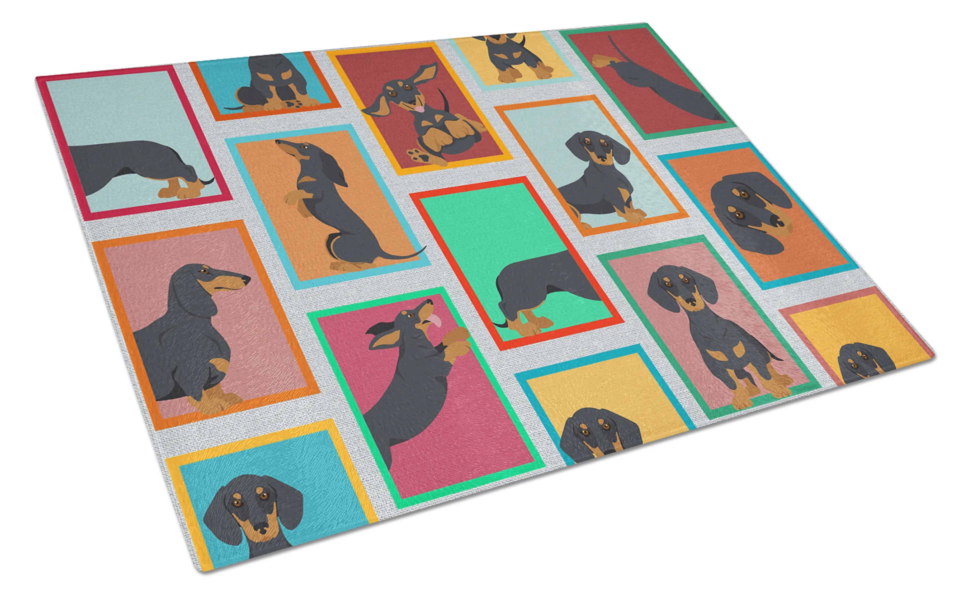 Lots of Dogs Glass Cutting Board - Size: LARGE | Pack Of: 1 | Collection name: Lots of dogs