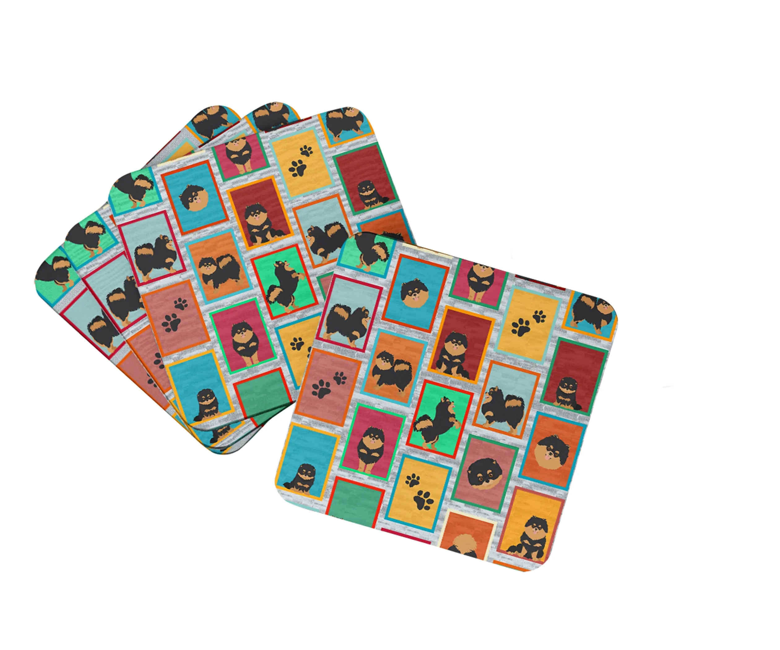 Lots of Dogs Foam Coasters - Size: 3.5 | Pack Of: 1 | Collection name: Lots of dogs