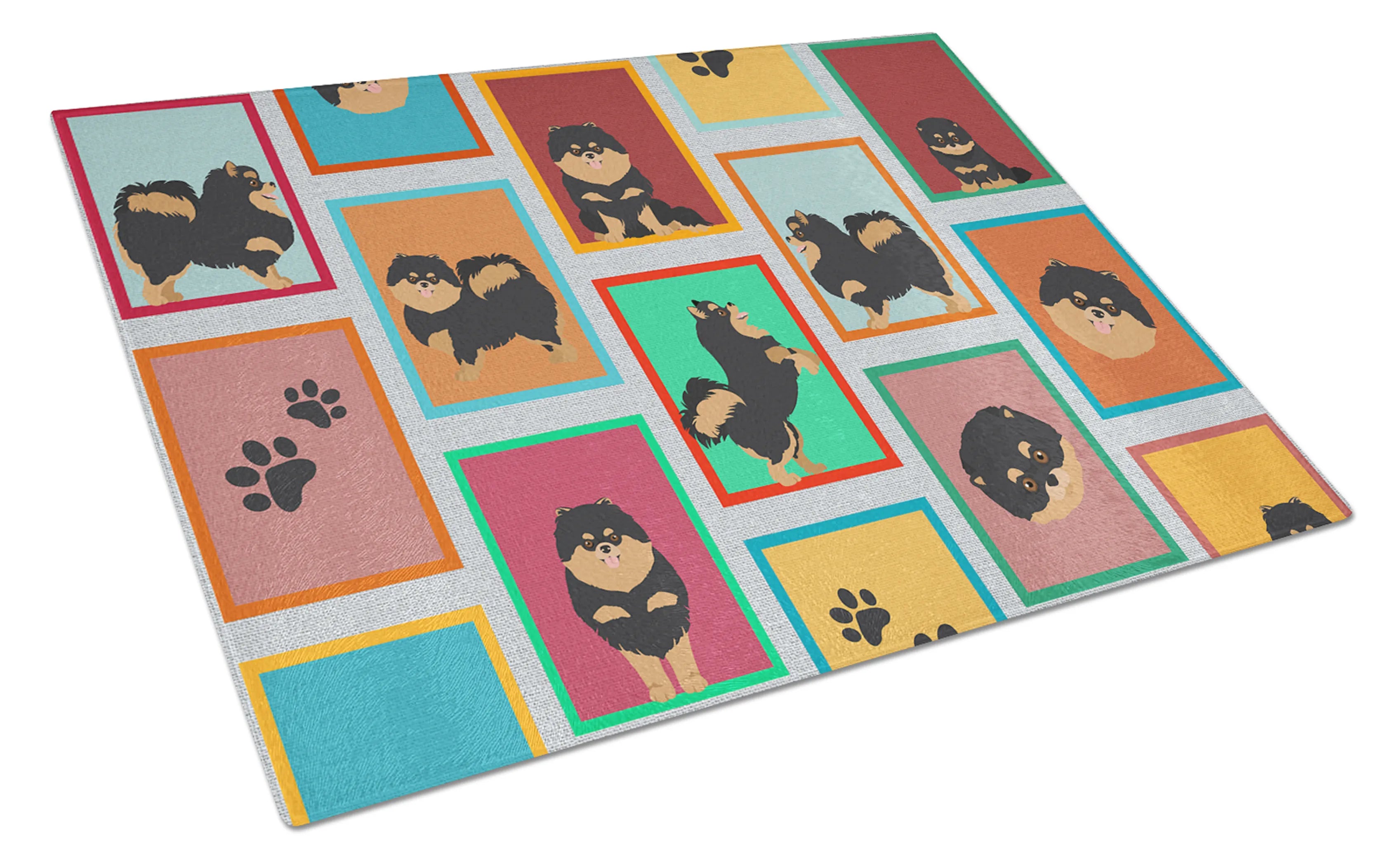 Lots of Dogs Glass Cutting Board - Size: LARGE | Pack Of: 1 | Collection name: Lots of dogs