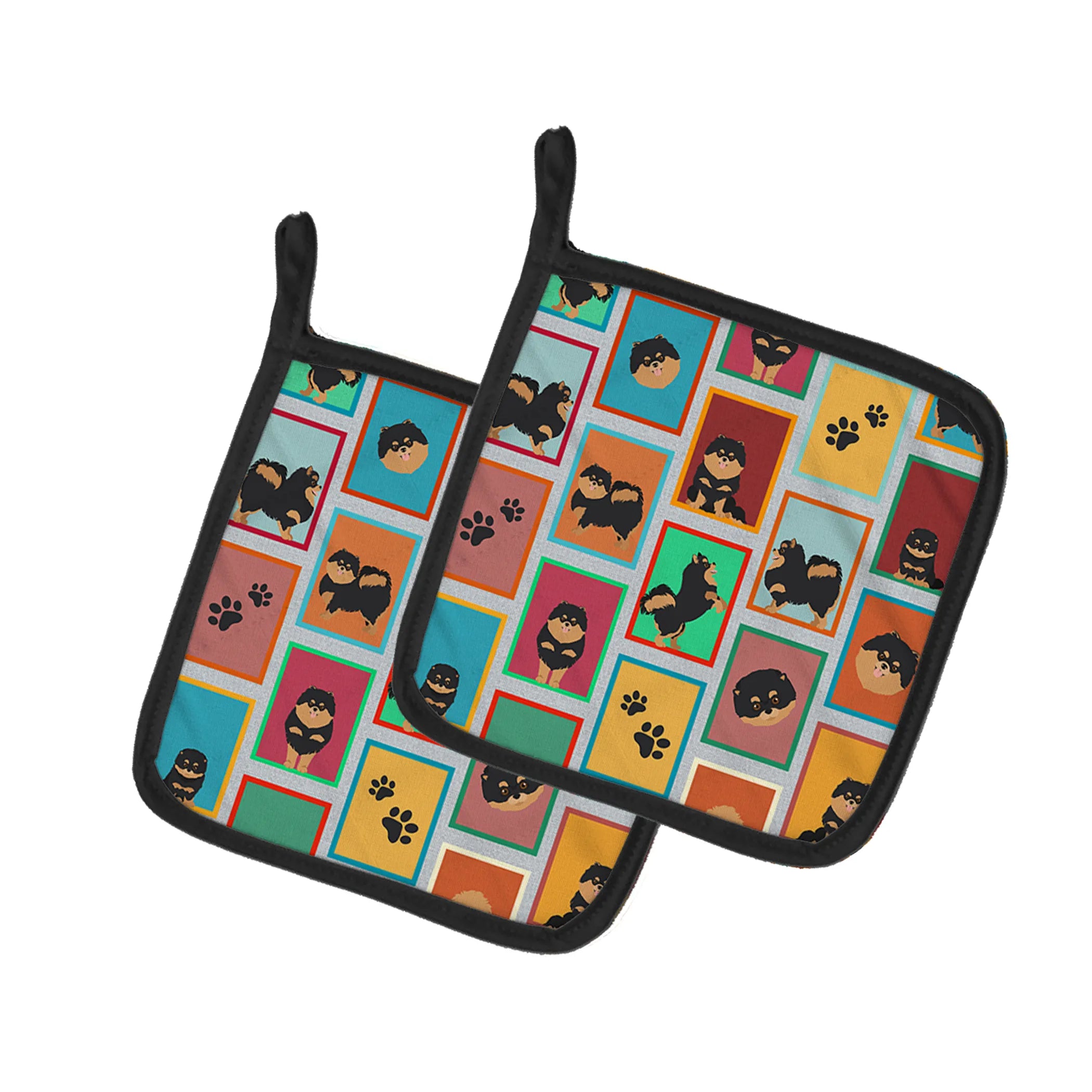 Lots of Dogs Pair of Pot Holders - Size: 7.5HX7.5W | Pack Of: 1 | Collection name: Lots of dogs