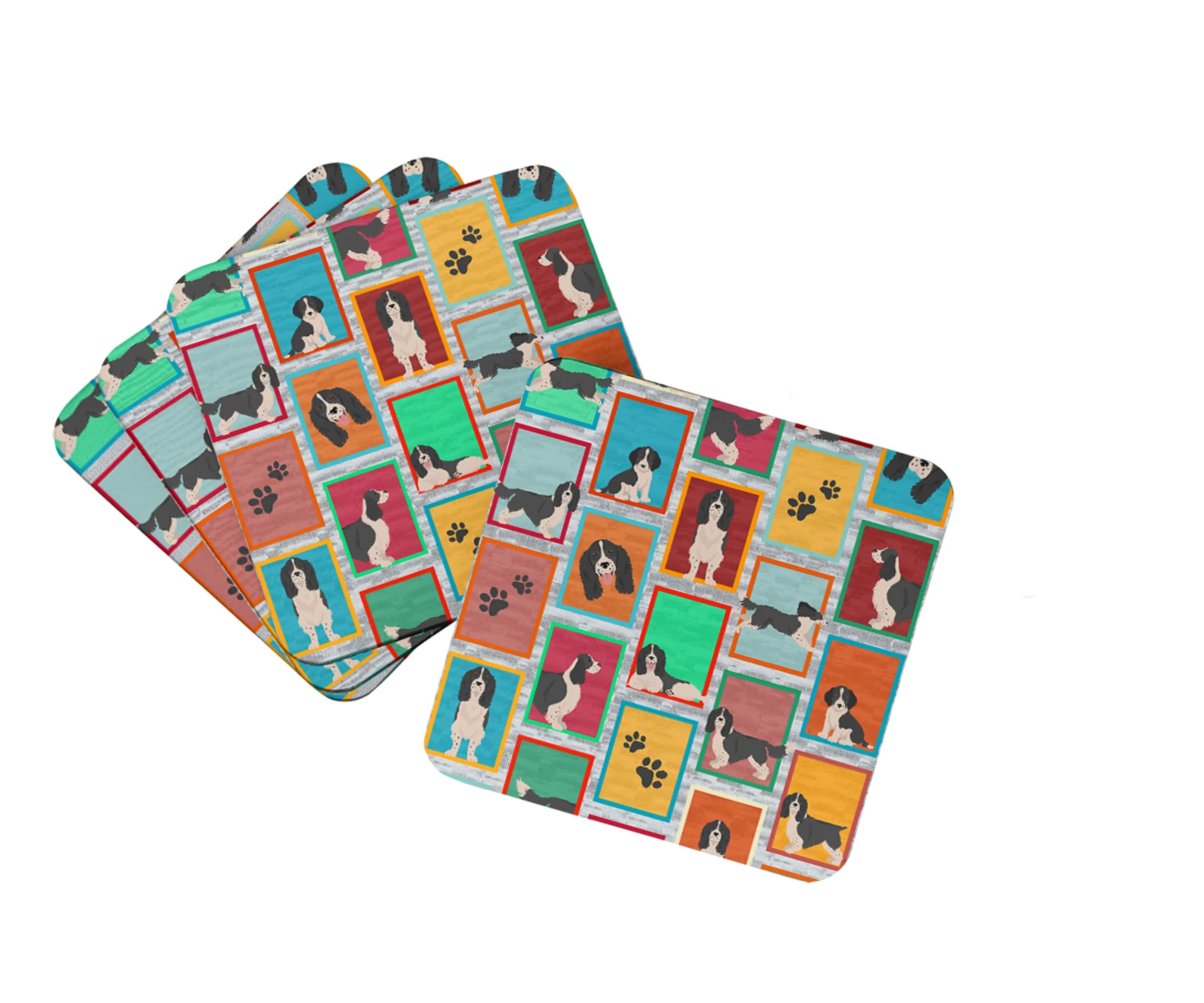 Lots of Dogs Foam Coasters - Size: 3.5 | Pack Of: 1 | Collection name: Lots of dogs