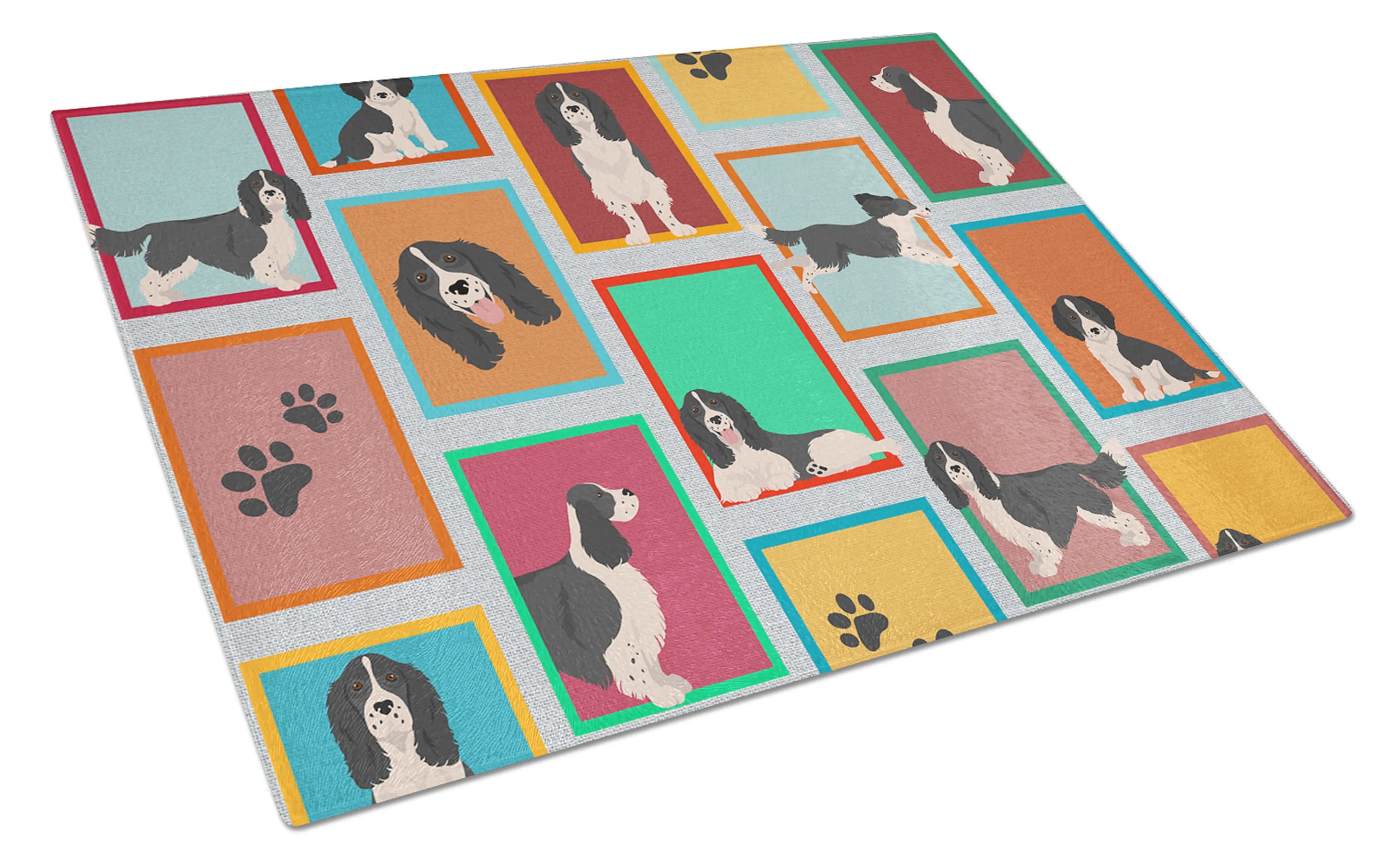 Lots of Dogs Glass Cutting Board - Size: LARGE | Pack Of: 1 | Collection name: Lots of dogs