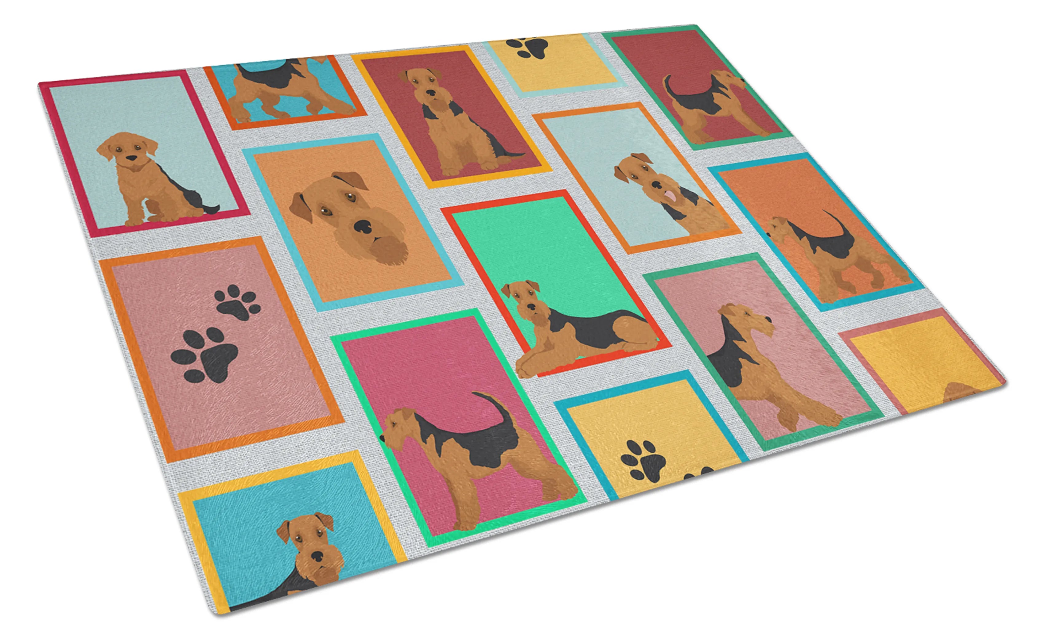 Lots of Dogs Glass Cutting Board - Size: LARGE | Pack Of: 1 | Collection name: Lots of dogs