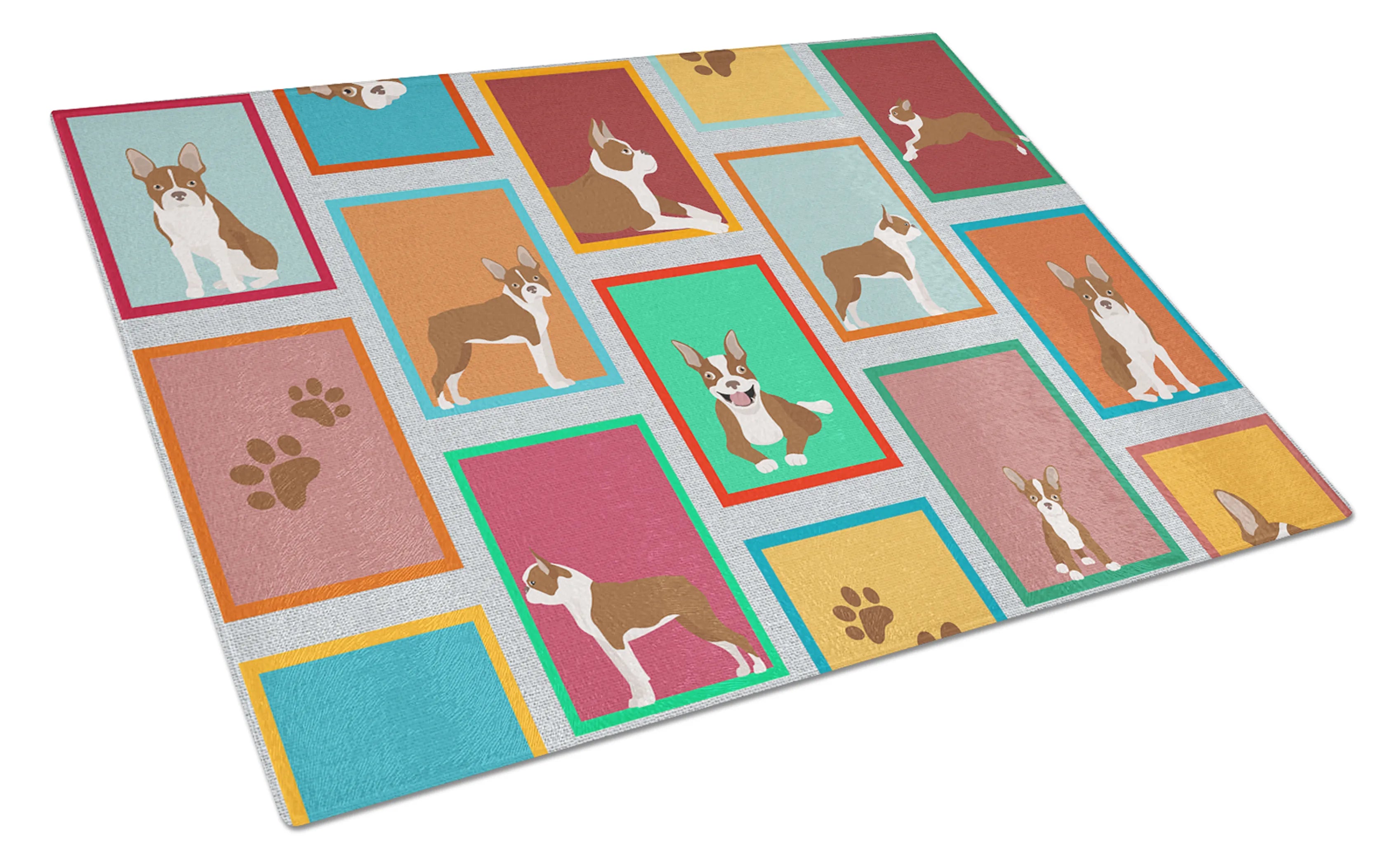Lots of Dogs Glass Cutting Board - Size: LARGE | Pack Of: 1 | Collection name: Lots of dogs