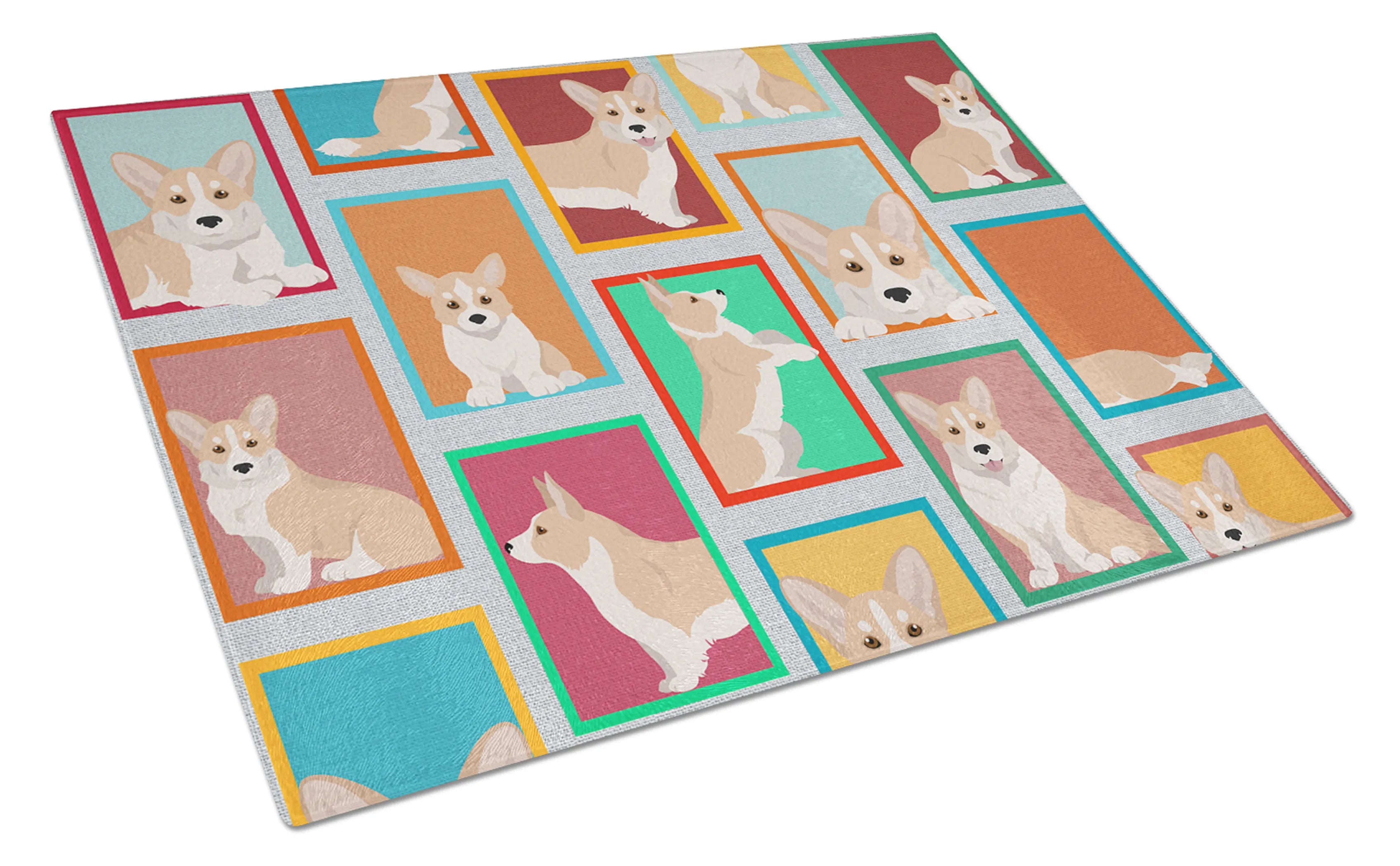 Lots of Dogs Glass Cutting Board - Size: LARGE | Pack Of: 1 | Collection name: Lots of dogs
