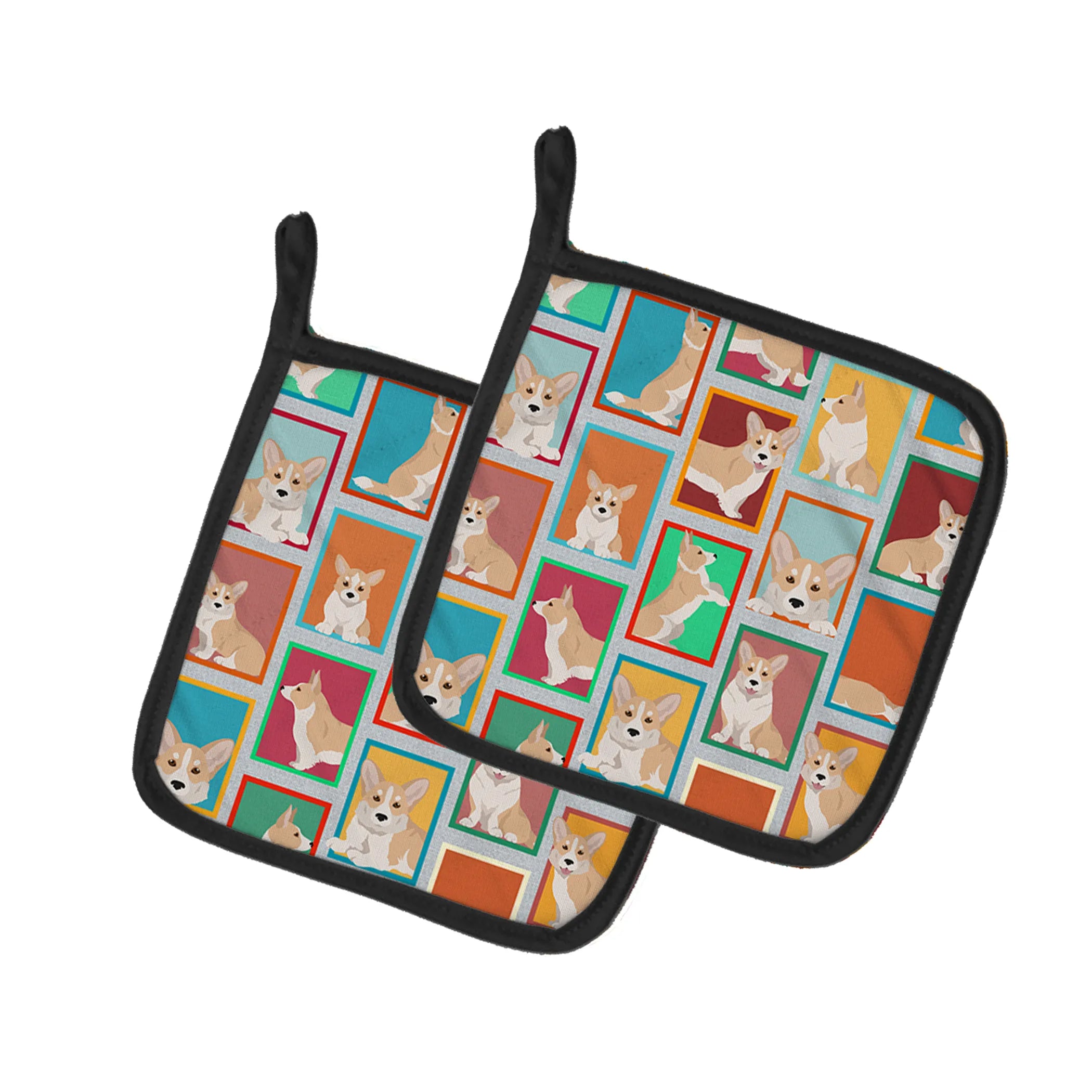 Lots of Dogs Pair of Pot Holders - Size: 7.5HX7.5W | Pack Of: 1 | Collection name: Lots of dogs