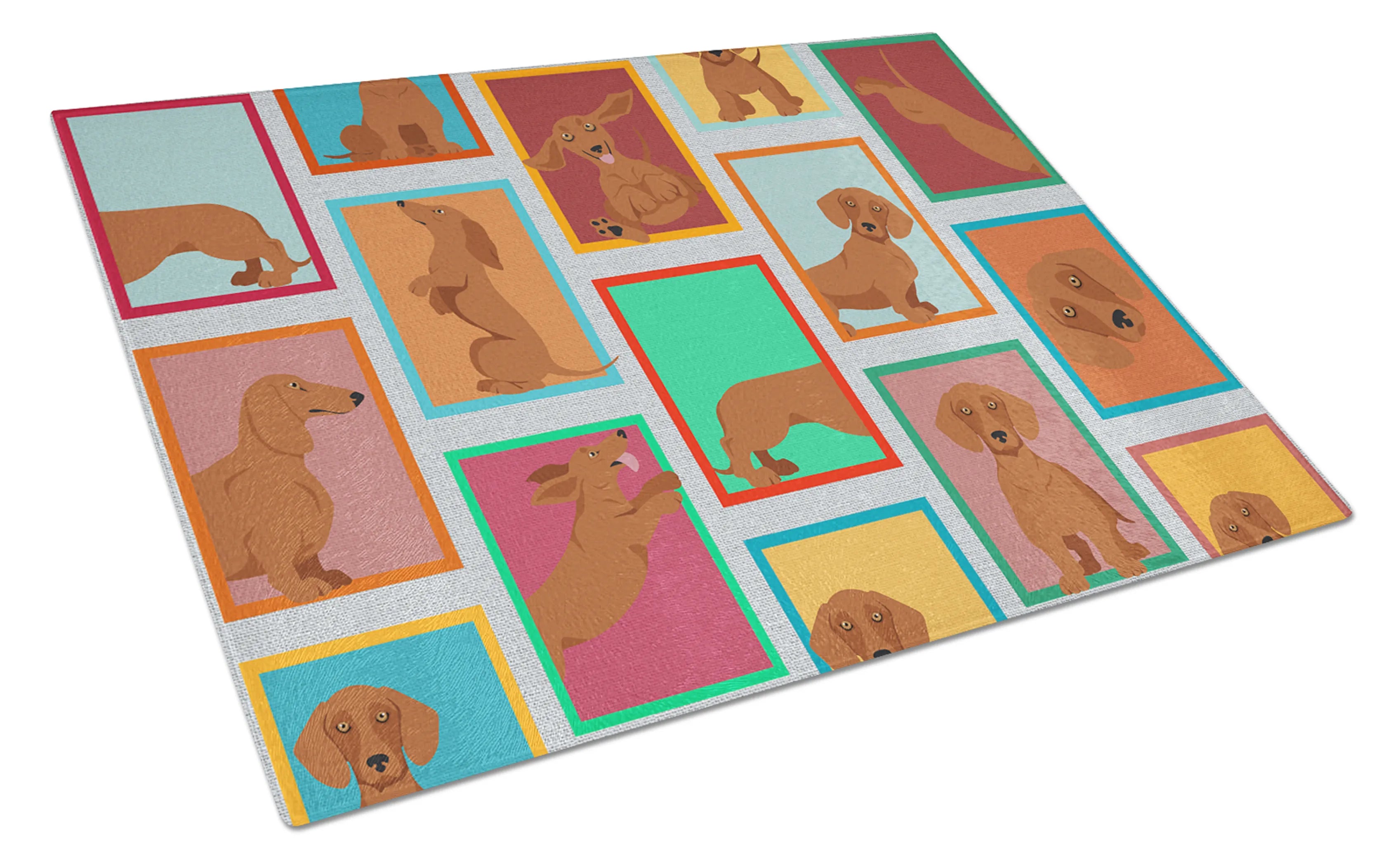 Lots of Dogs Glass Cutting Board - Size: LARGE | Pack Of: 1 | Collection name: Lots of dogs