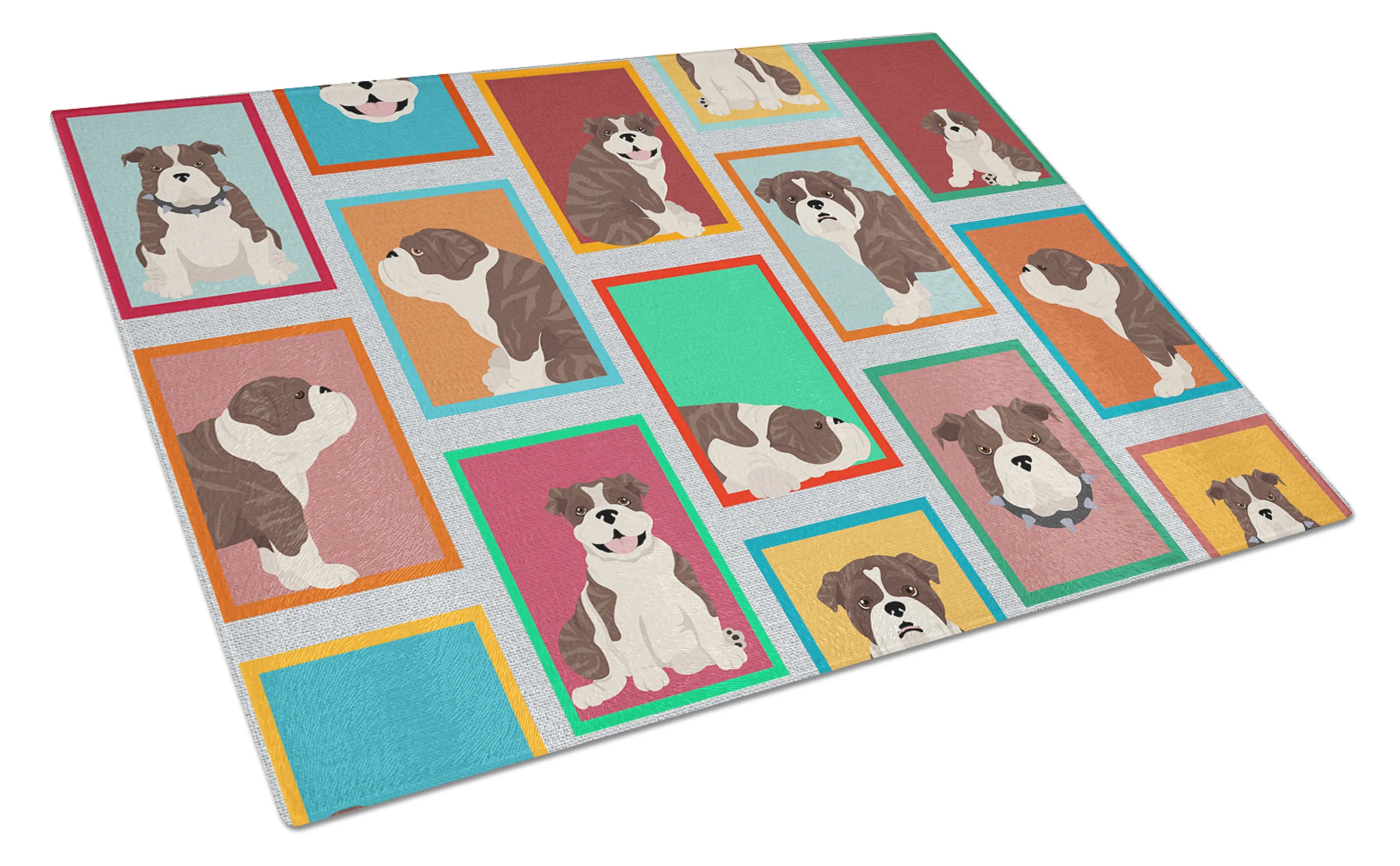 Lots of Dogs Glass Cutting Board - Size: LARGE | Pack Of: 1 | Collection name: Lots of dogs